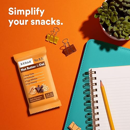 Miniatura 7 de RXBAR - Barritas de mantequilla de nueces y avena con proteína, aperitivos proteicos, barritas de proteínas, chocolate oscuro con mantequilla de
