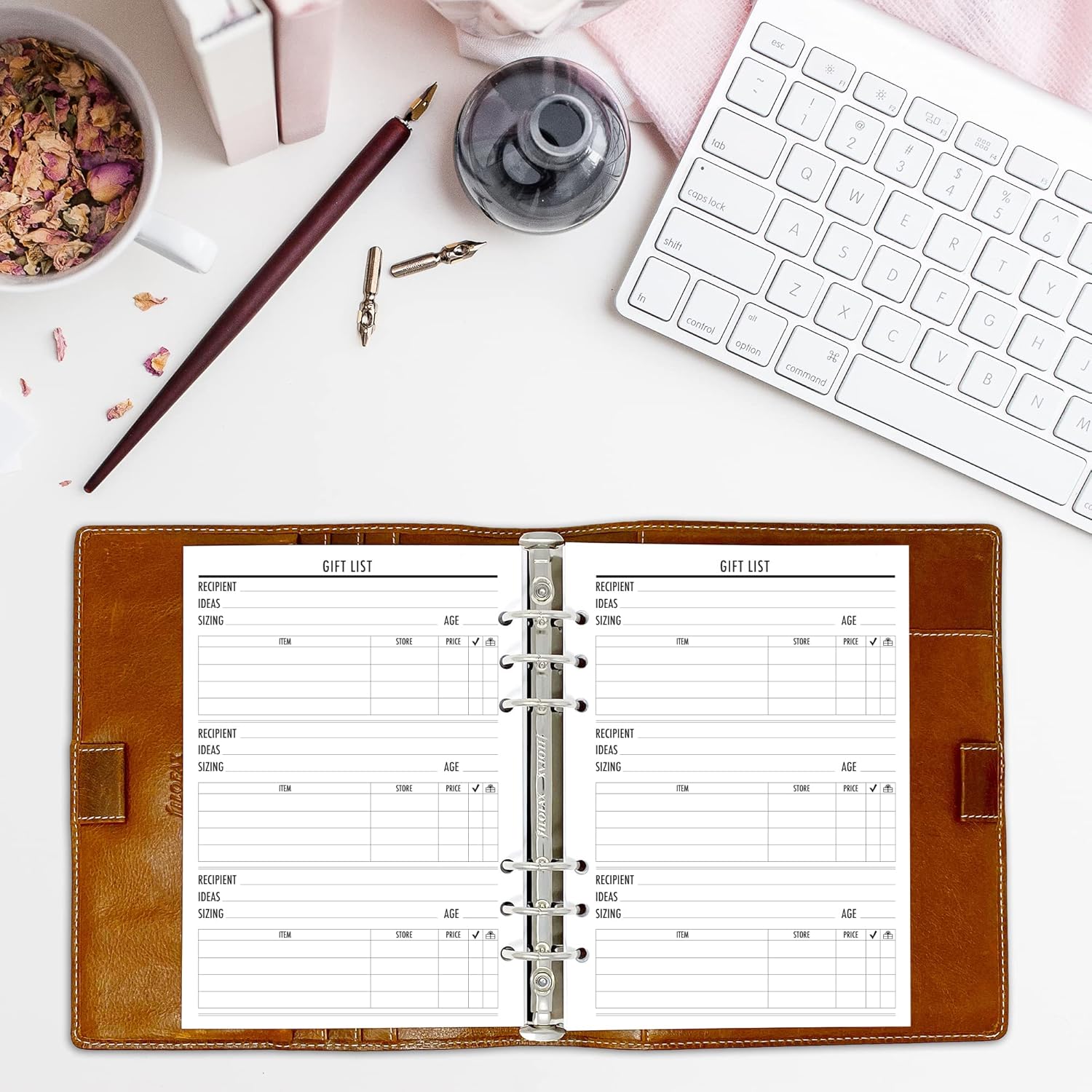 Buy A5 Size Gift List Planner Insert Refill, 5.83 x 8.27 inches, 148mm