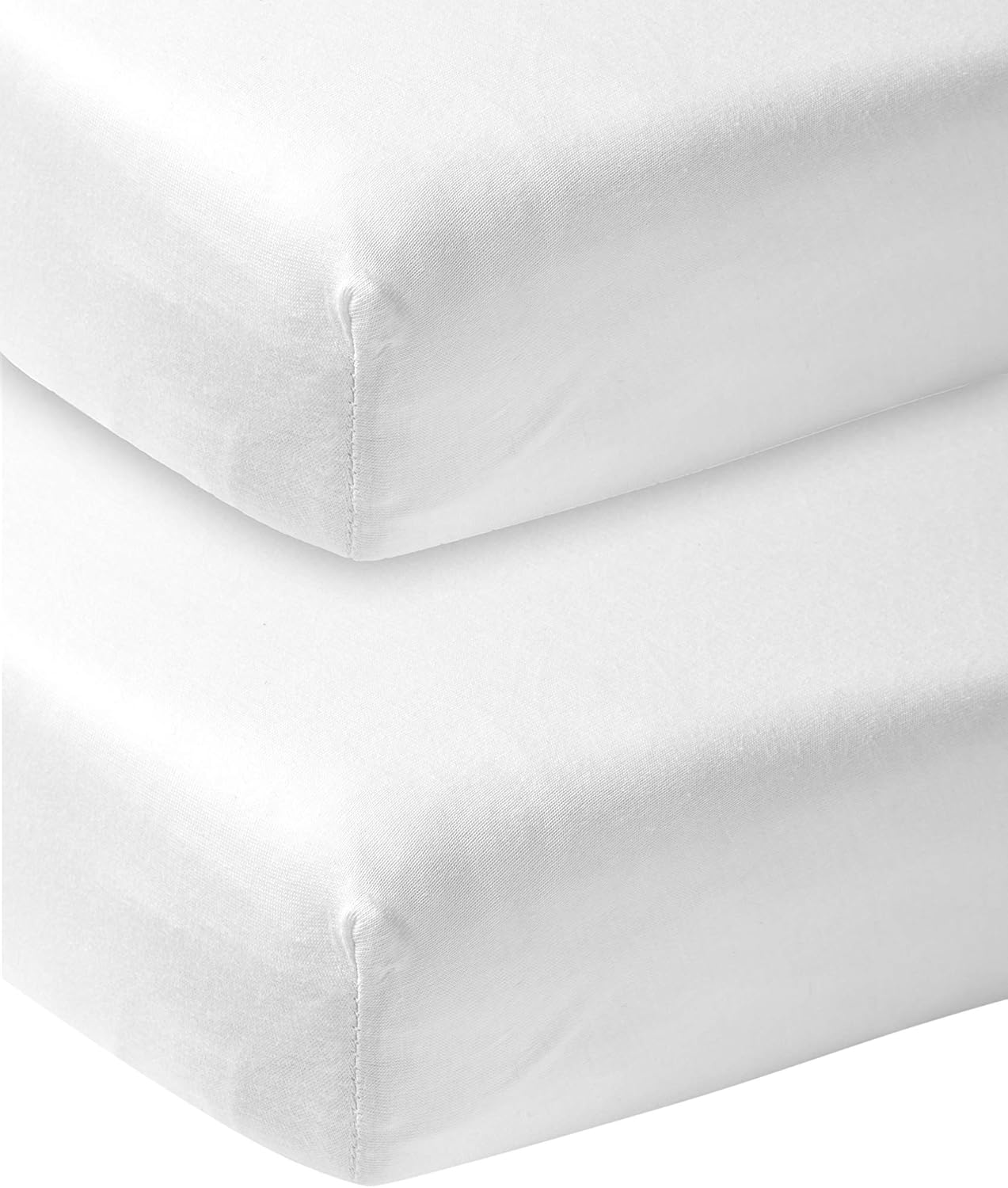 Meyco 563400 2-Pack Fitted Sheet, Co-Sleeper, White