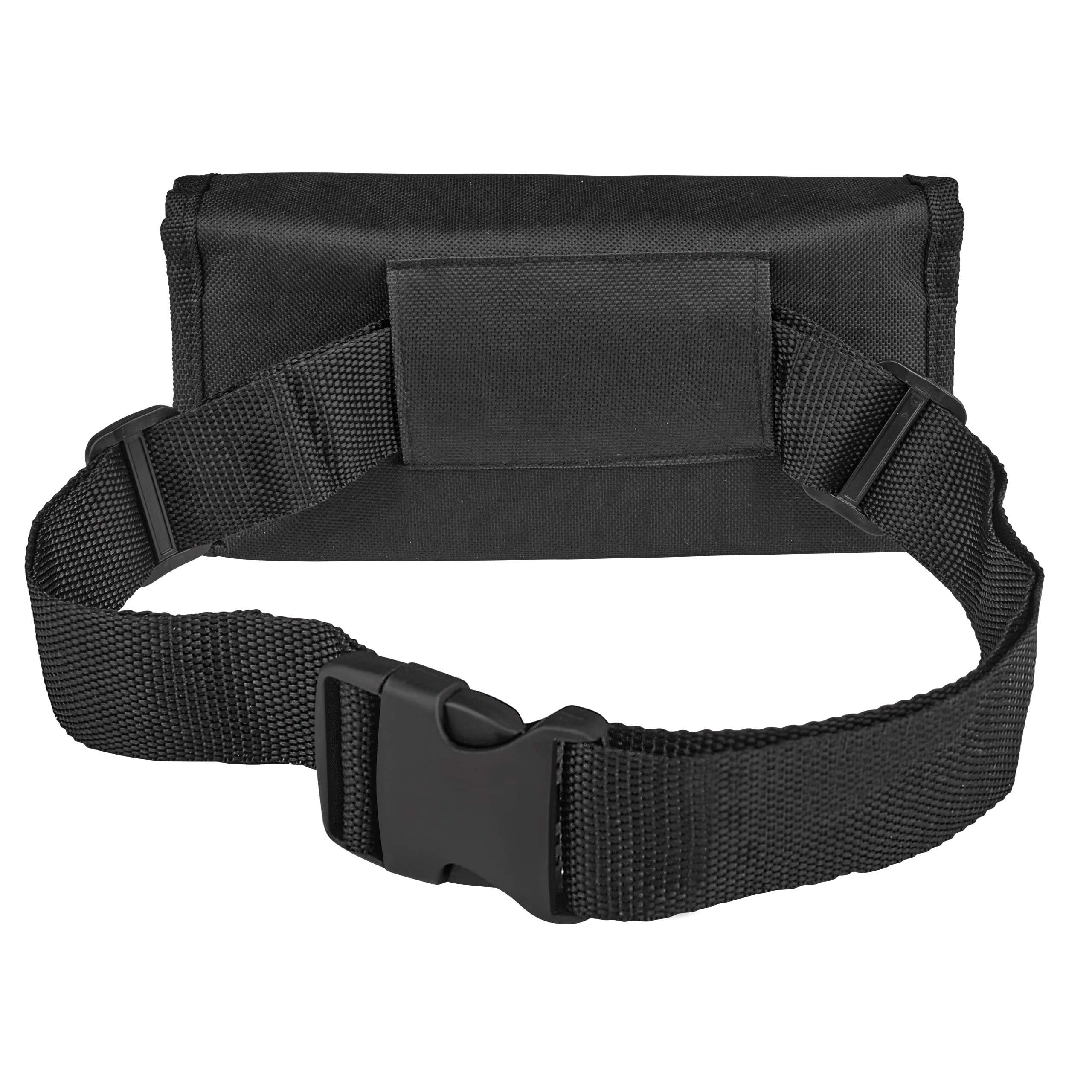 Cartera de camarero Fixgut con dispensador de monedas y correa de transporte, negro textil