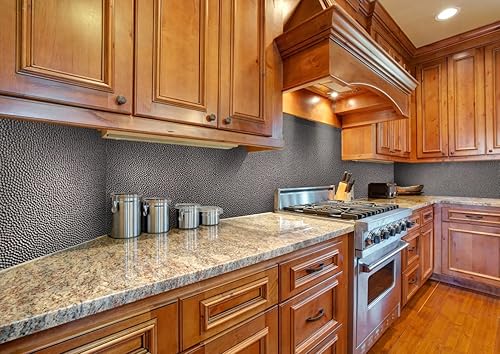 Miniatura 3 de Retro-Art 703535 - Paneles de pared para cocina, paquete de 10 unidades, rústicos metálicos de panal de pared en plata, PVC, 24.5 x 18.5, cubierta