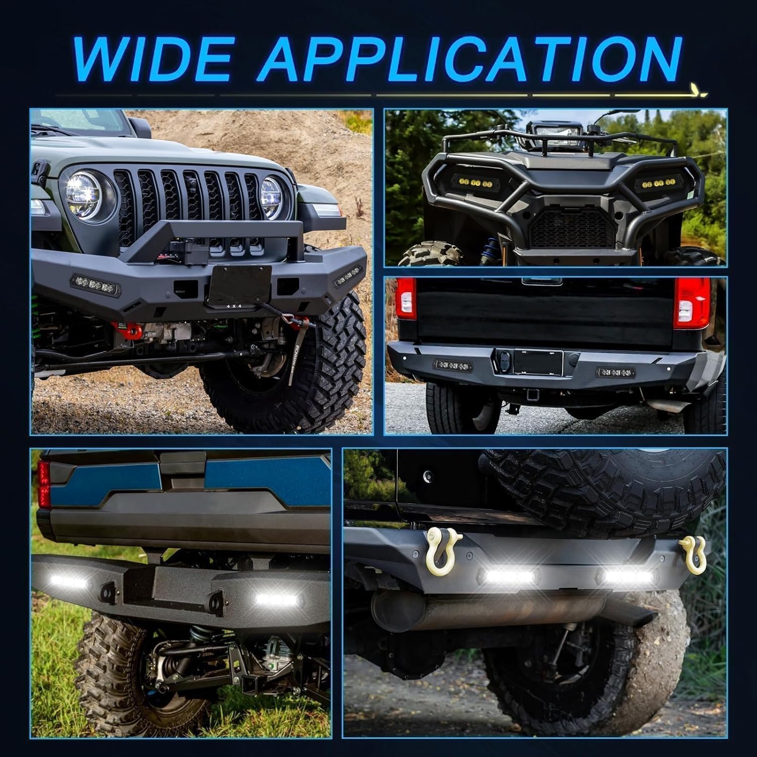 7 Inch Flush Mount CREE LED Pods, ACEC SHOP 2PCS 60W LED Flush Mount Pod Lights Spot Beam Off Road Driving Light Reverse Backup Light Bars Work Lights for Truck SUV 4x4 UTV ATV Tractor Boat
