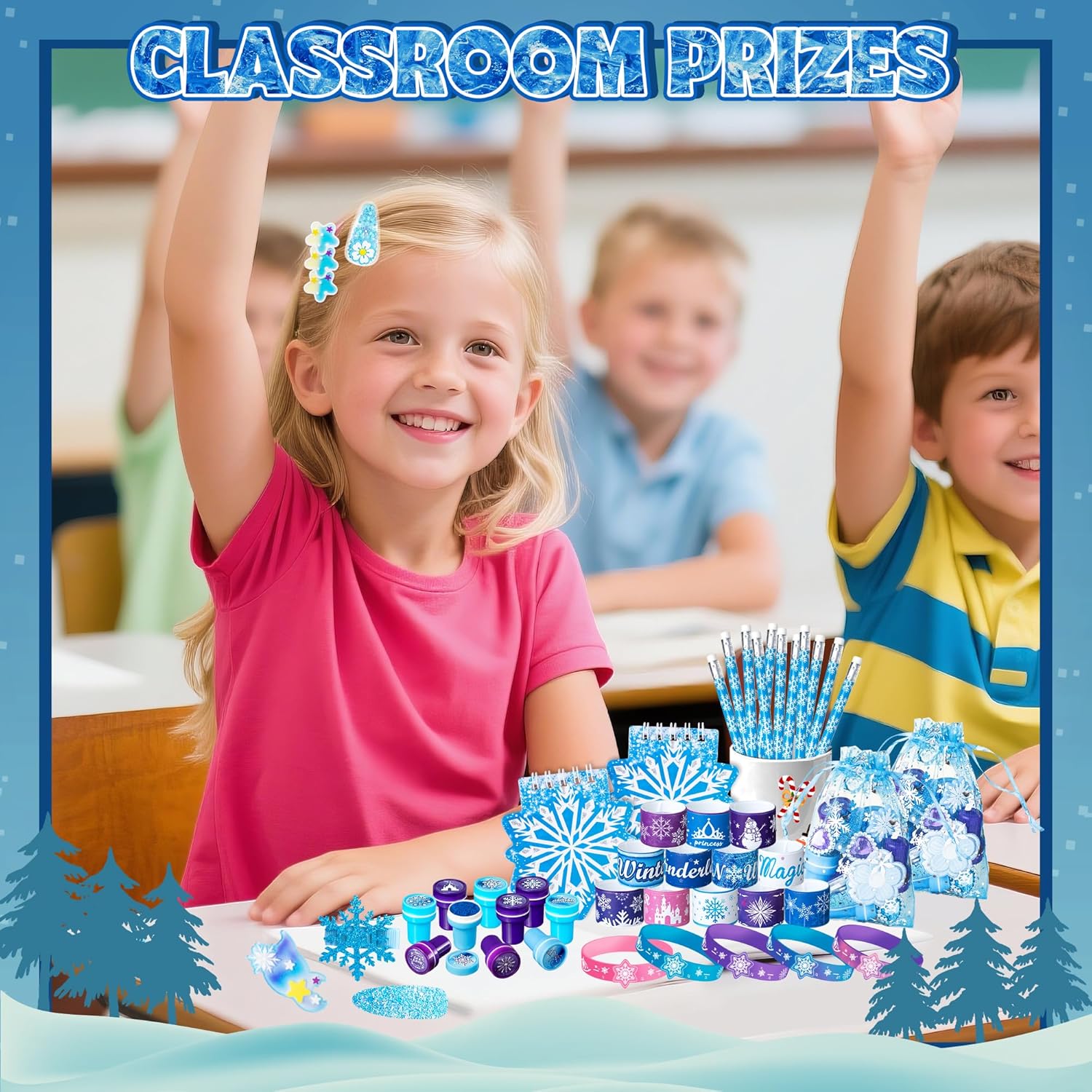 130 Pcs Frozen Party Favors Birthday Supplies for Girls Kids, Gift Bags Frozen Filler Goodie Bag Stuffers Frozen Birthday Party Supplies - Image 7