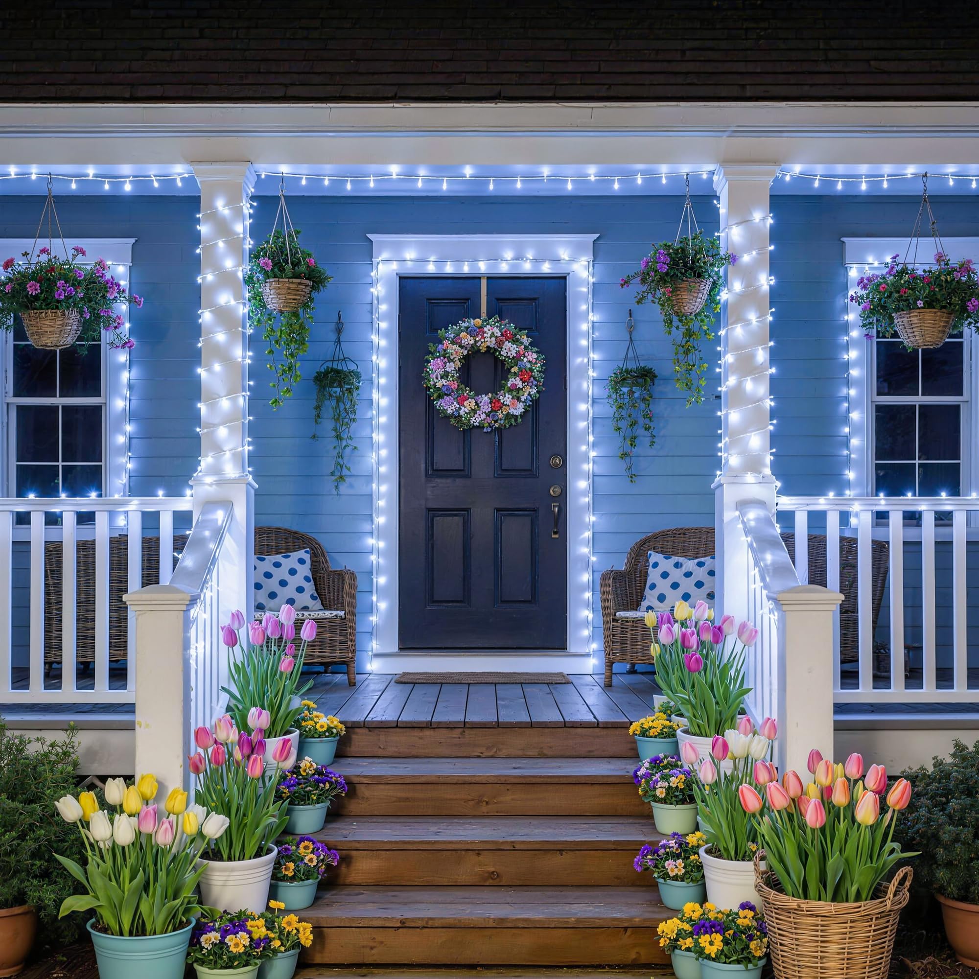 JMEXSUSS 168FT 600 LED White Christmas Lights Outdoor with Remote