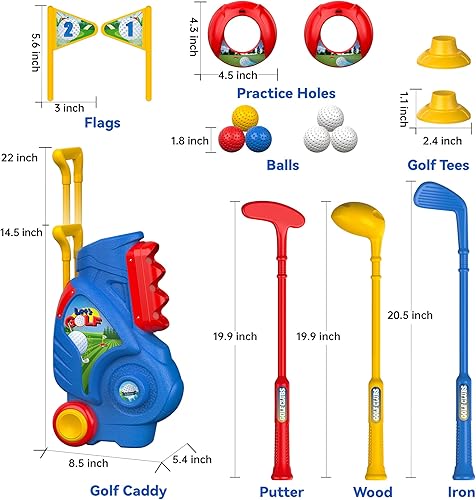 Miniatura 3 de Liberry Juguetes para niños de 2, 3, 4, 5 años, regalo de Navidad, cumpleaños, juego de golf y juego de pelota en T ajustable para niños y niños
