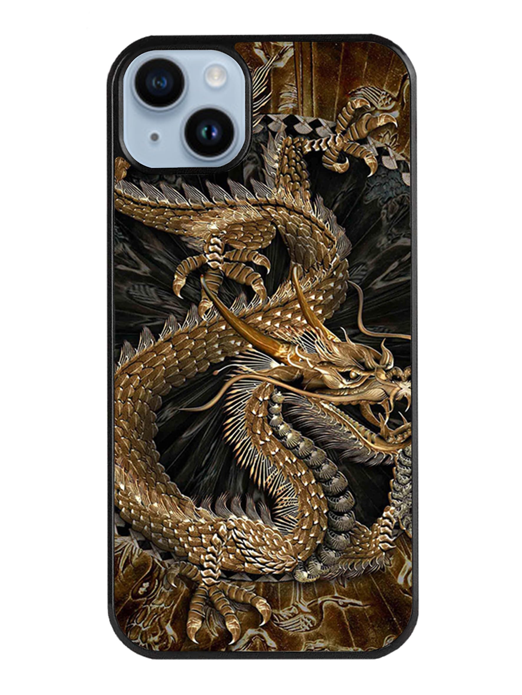 VUTTOO for iPhone 14 Plus Case - Chinese Golden Dragon Pattern Phone case - TPU Shock Absorption Protection Phone Cover Case