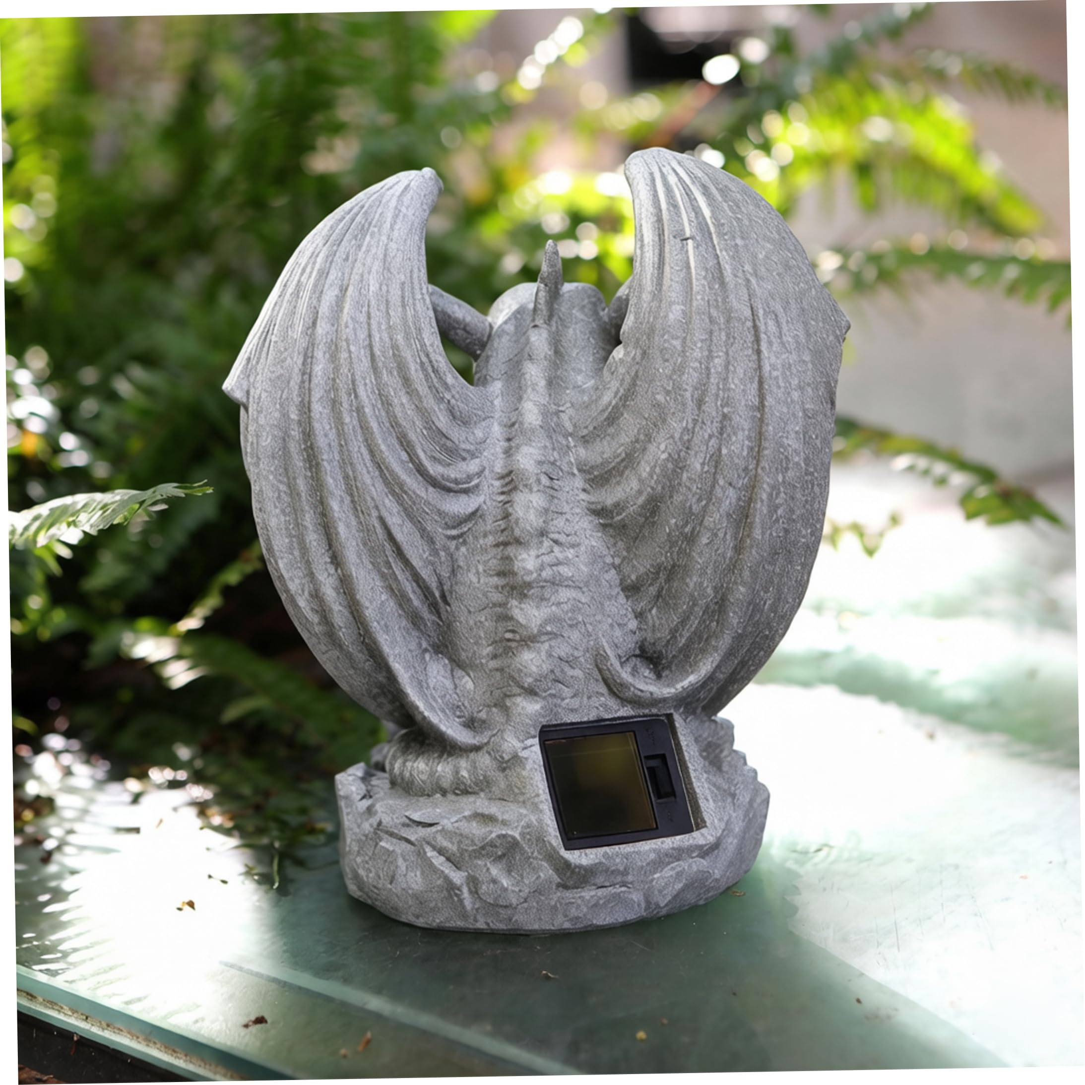 Luci per statuette da esterno, confezione da 2 statue di gargoyle di Halloween ad energia solare