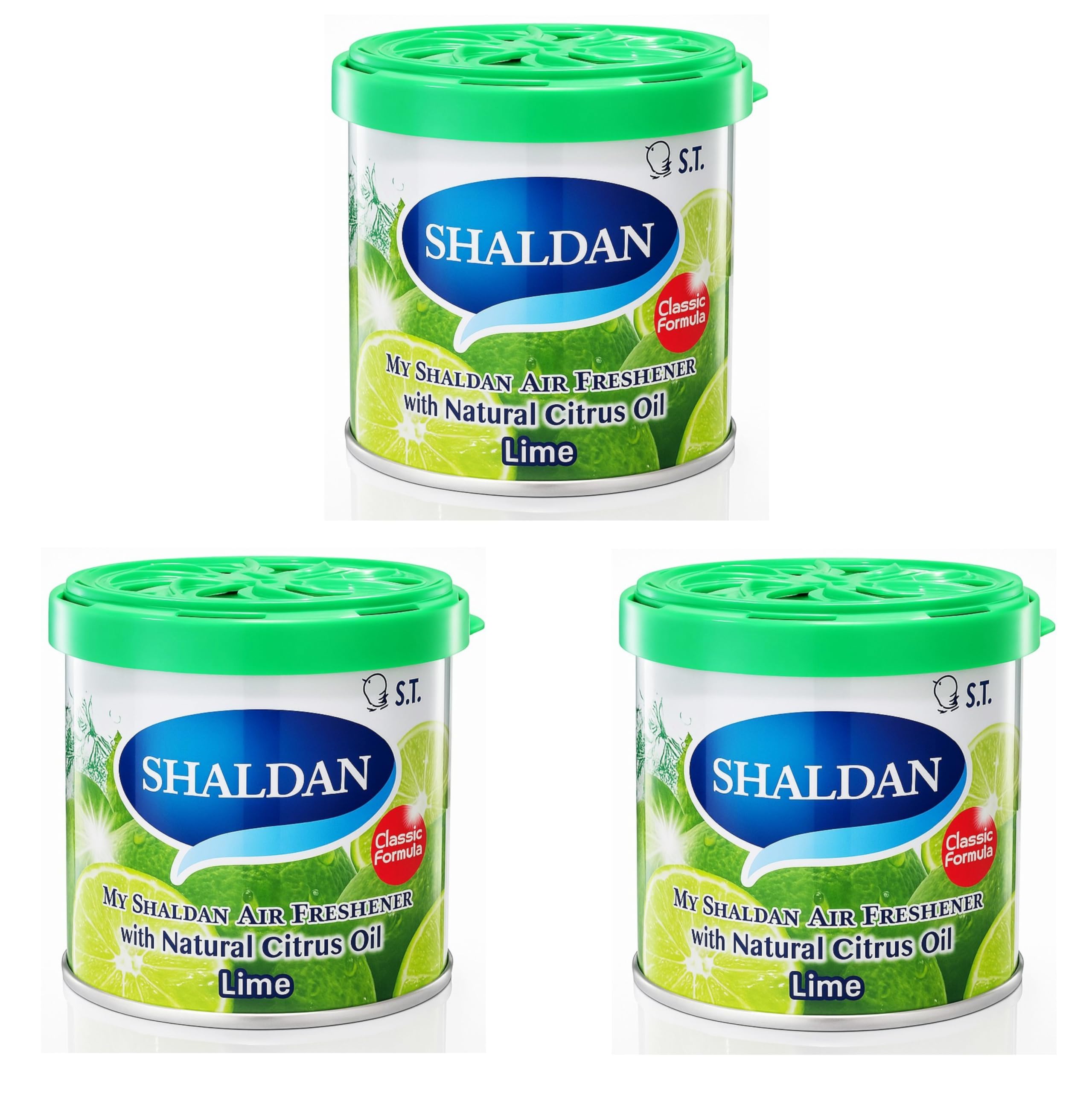 My Shaldan Lime Car and Home Air Freshener (80 g, Pack of 3)