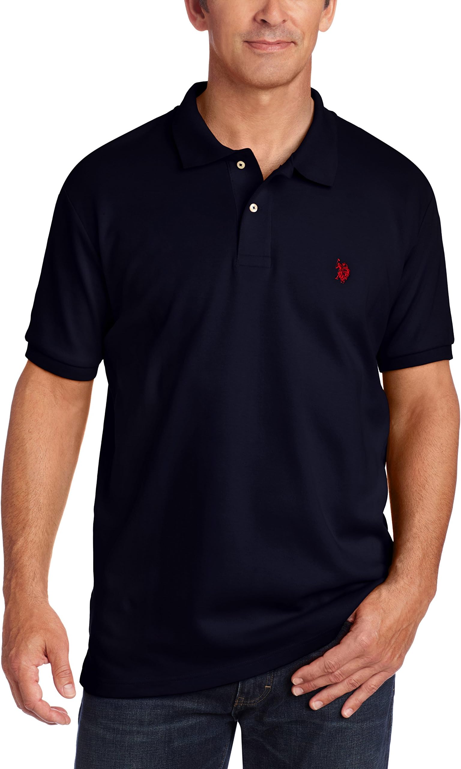 U.S. Polo Assn. Men's Solid Interlock Short-Sleeve Polo Shirt