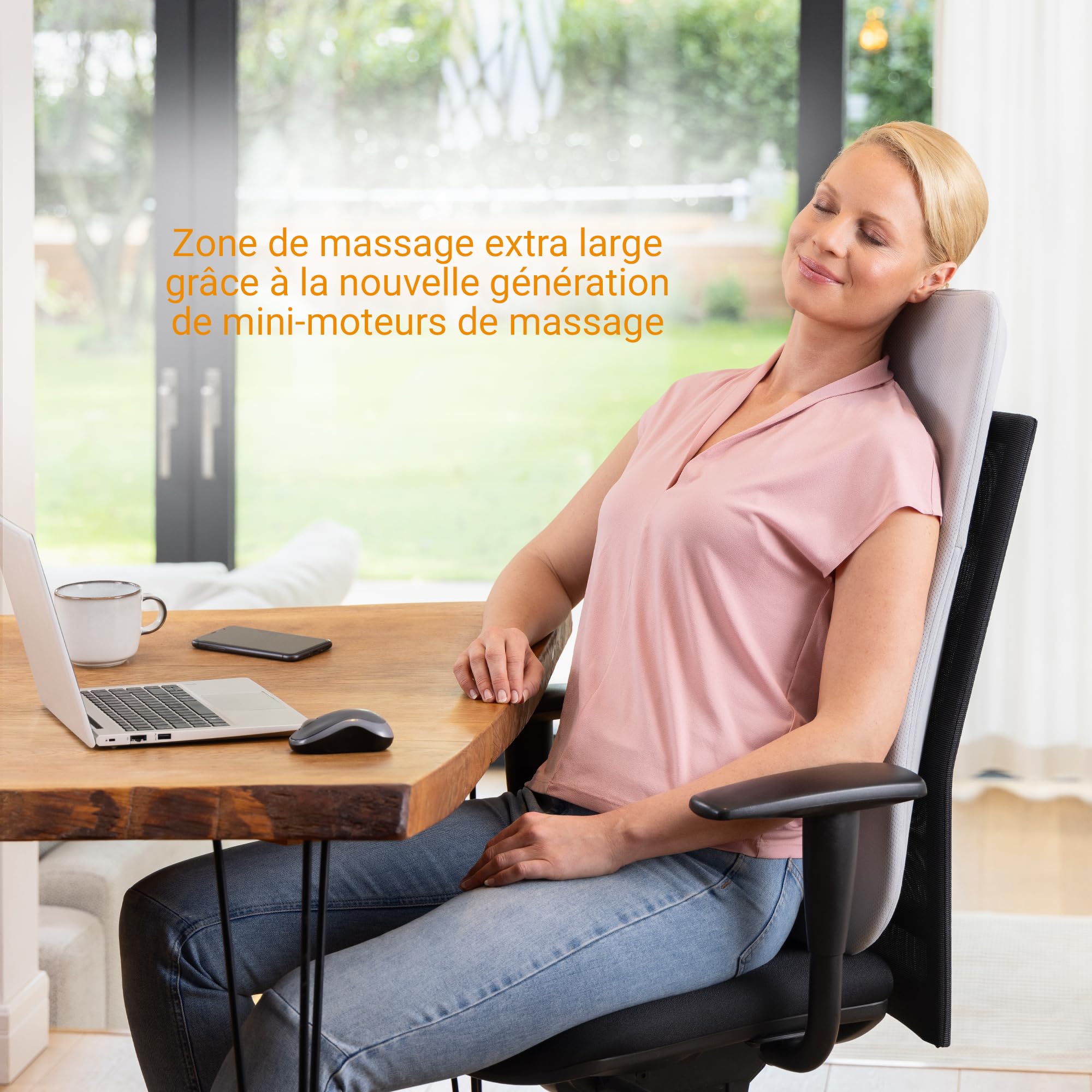 Schienale massaggiante - MEDISANA - MC 600 - Ultrasottile - Shiatsu e riscaldamento - 4 programmi - Bianco