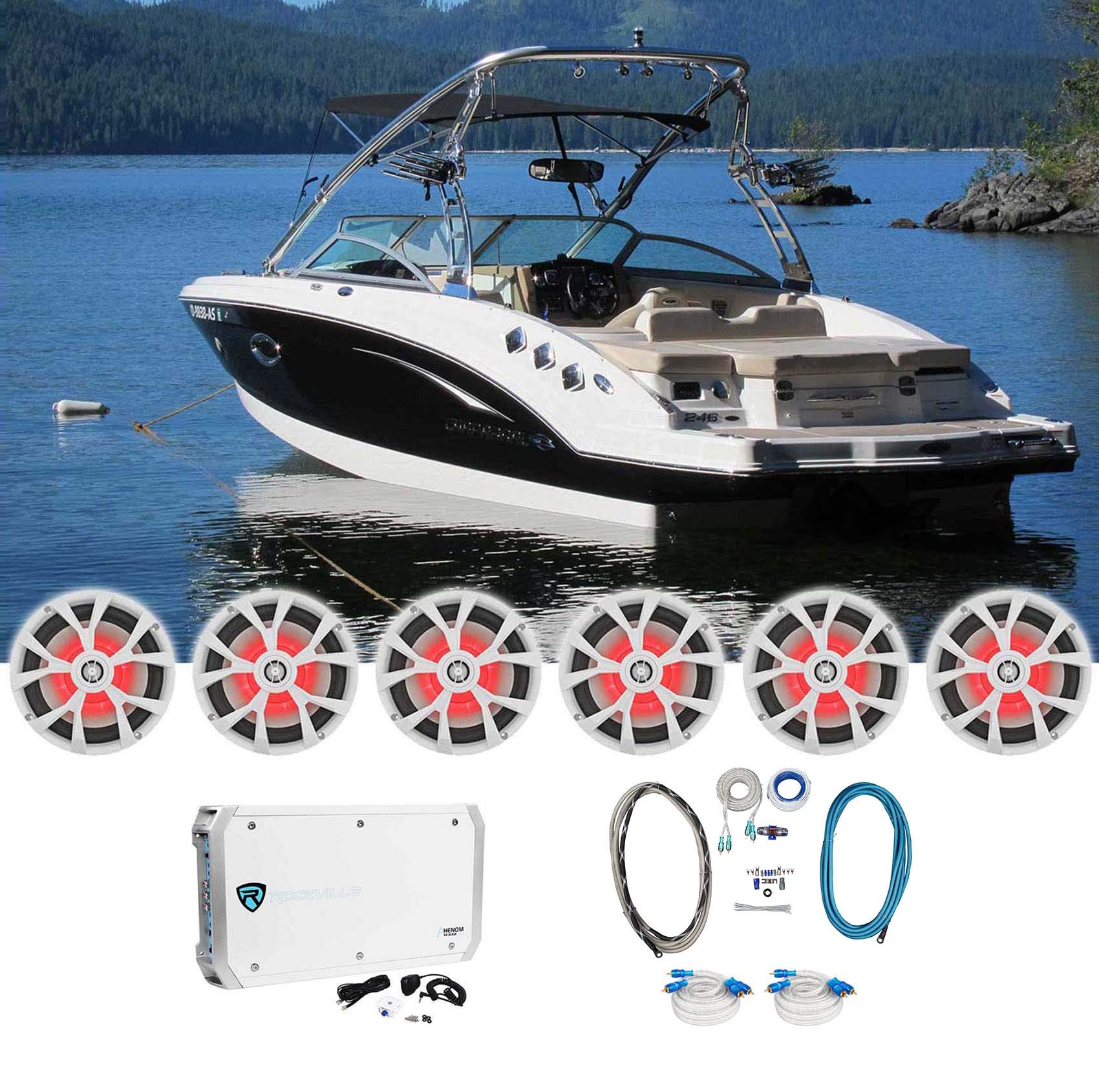 Rockville RKL80MW Impermeabili Altoparlanti Nautici Rockville RKL80MW 8' 200W RMS - Impermeabili Con LED, Bianchi, Ideali Per Barche Diffusori 8 Pollici 900W LED - Foto 8