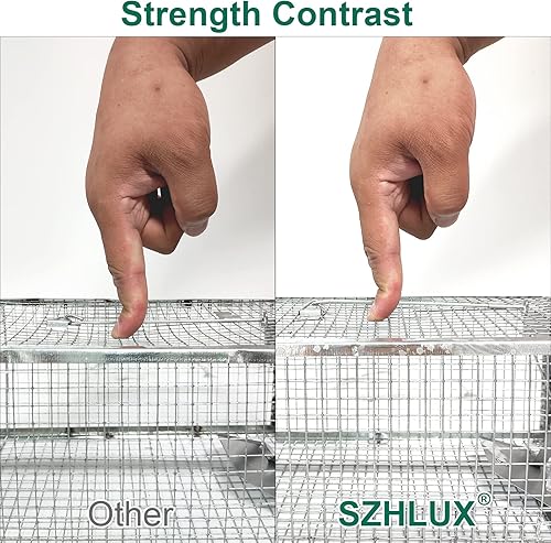 Miniatura 6 de SZHLUX SZ-SL3616D - Trampa para ratas, ratones, para interiores y exteriores, jaula para hámsteres, ratones pequeños, roedores, animales, ratones,