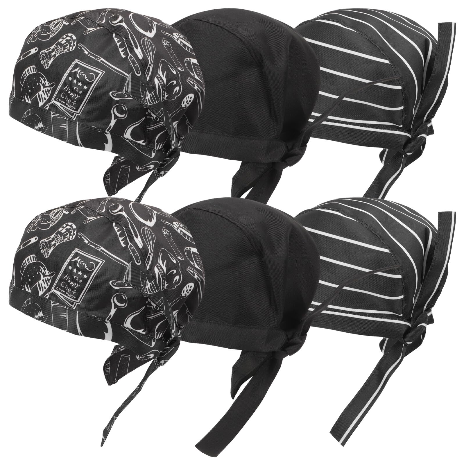 Gorro de Chef para Cocinar Ajustable de Algodón, 6 Unidades | Unisex para Hombres y Mujeres, Uso Comercial y Pubs, Transpirable y Cómodo, Mantiene el Cabello Recogido