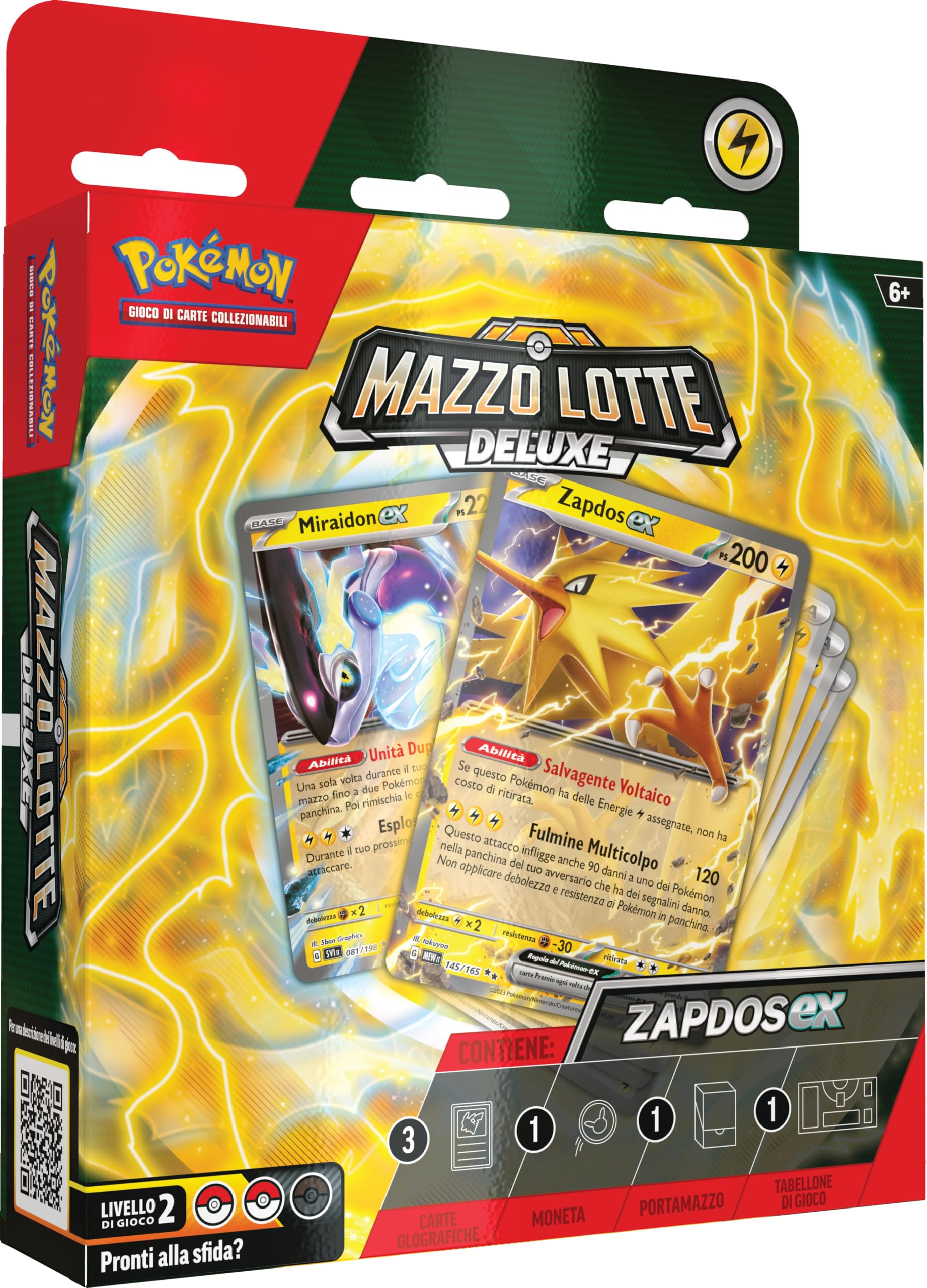 Pokémon Lotte Deluxe Zapdos-ex del GCC (baraja de 60 Cartas Lista