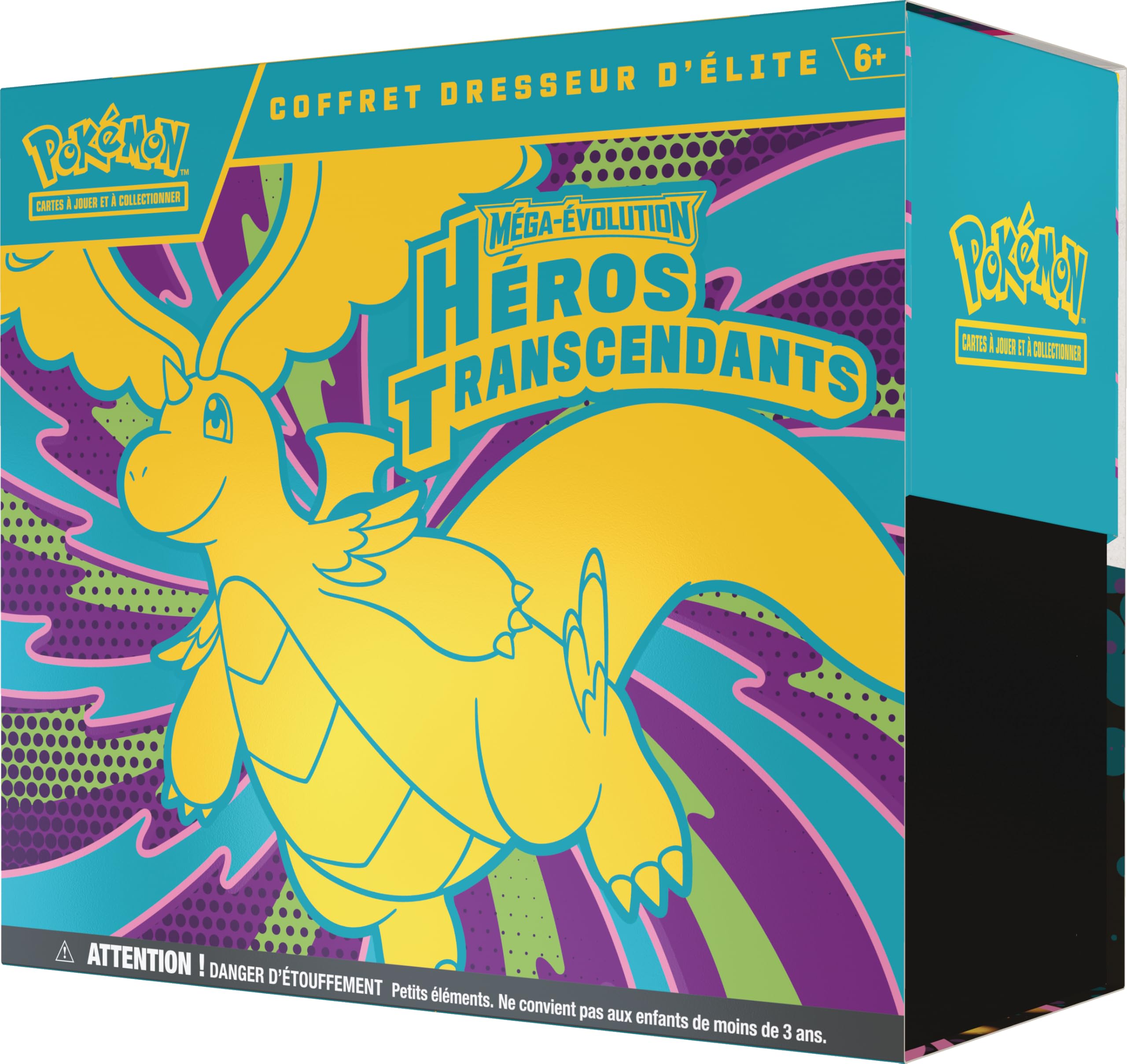 Pokémon : Coffret Dresseur d’élite Méga-Évolution – Héros Transcendants (1 Carte Promo entièrement illustrée, 9 boosters et des Accessoires de Jeu Premium)