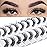FARRED Cat Eye Lashes Natural False Eyelashes Wispy Eye Lash Fluffy Wispies Eyelash Natural Look 10 Pairs Clear Band Fake Lashes Pack Volume Mink Lash Strips Pestaas (Z06|8-14MM)