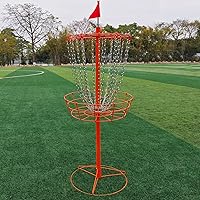 Vista 5 de Disc Golf Basket - Portable Disc Golf Target with Heavy Duty 24-Chains Come with 6pcs Disc Golf Discs and Carry Bag, Ground Stake -Suitable for