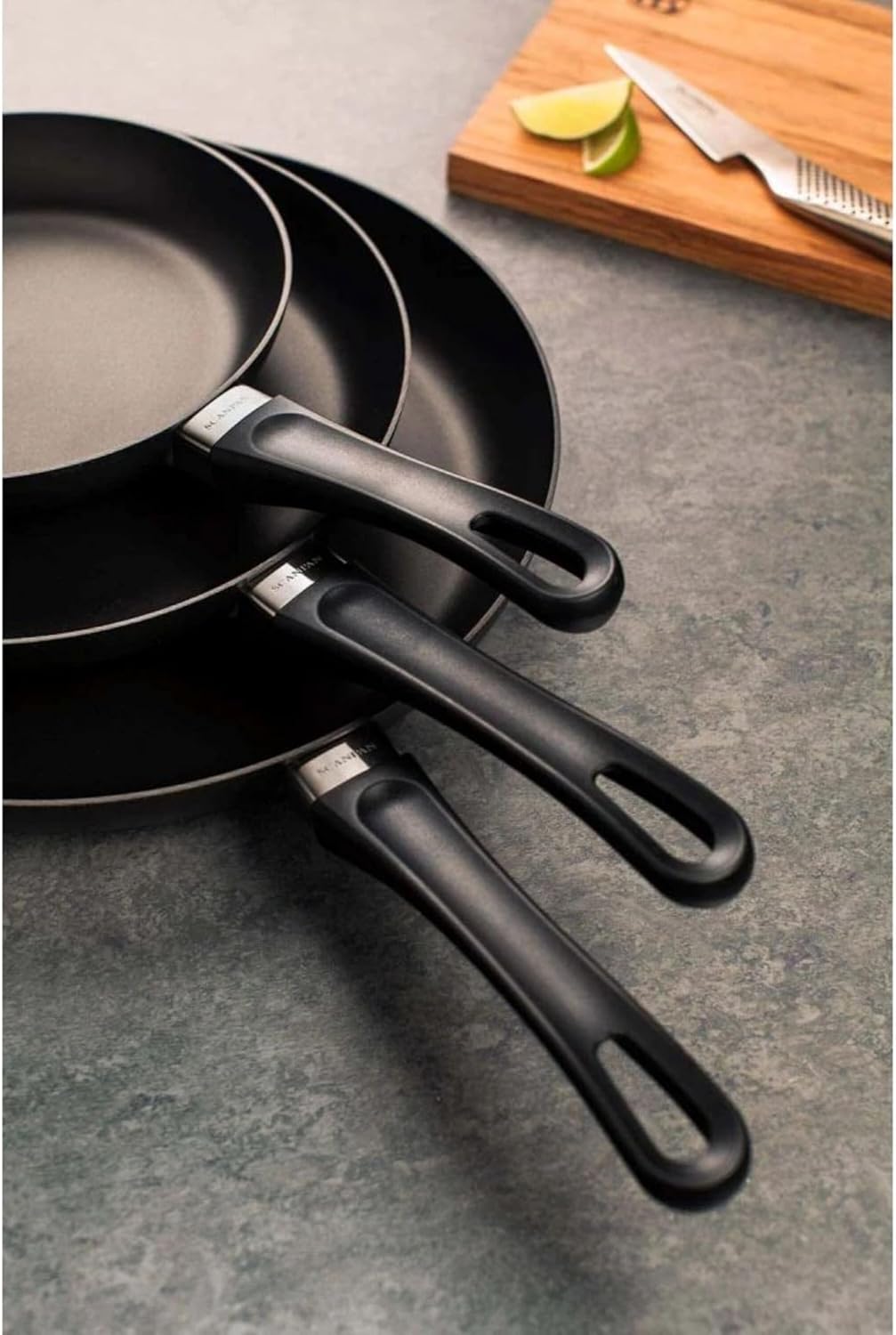 Scanpan Classic 2-Piece Nonstick Fry Pan Set, 8-inch, 9 1/2-inch and 11-inch – Compatible with Gas and Electric Stovetops, Metal Utensil Safe, Oven Safe to 500°F, Dishwasher Safe, Black