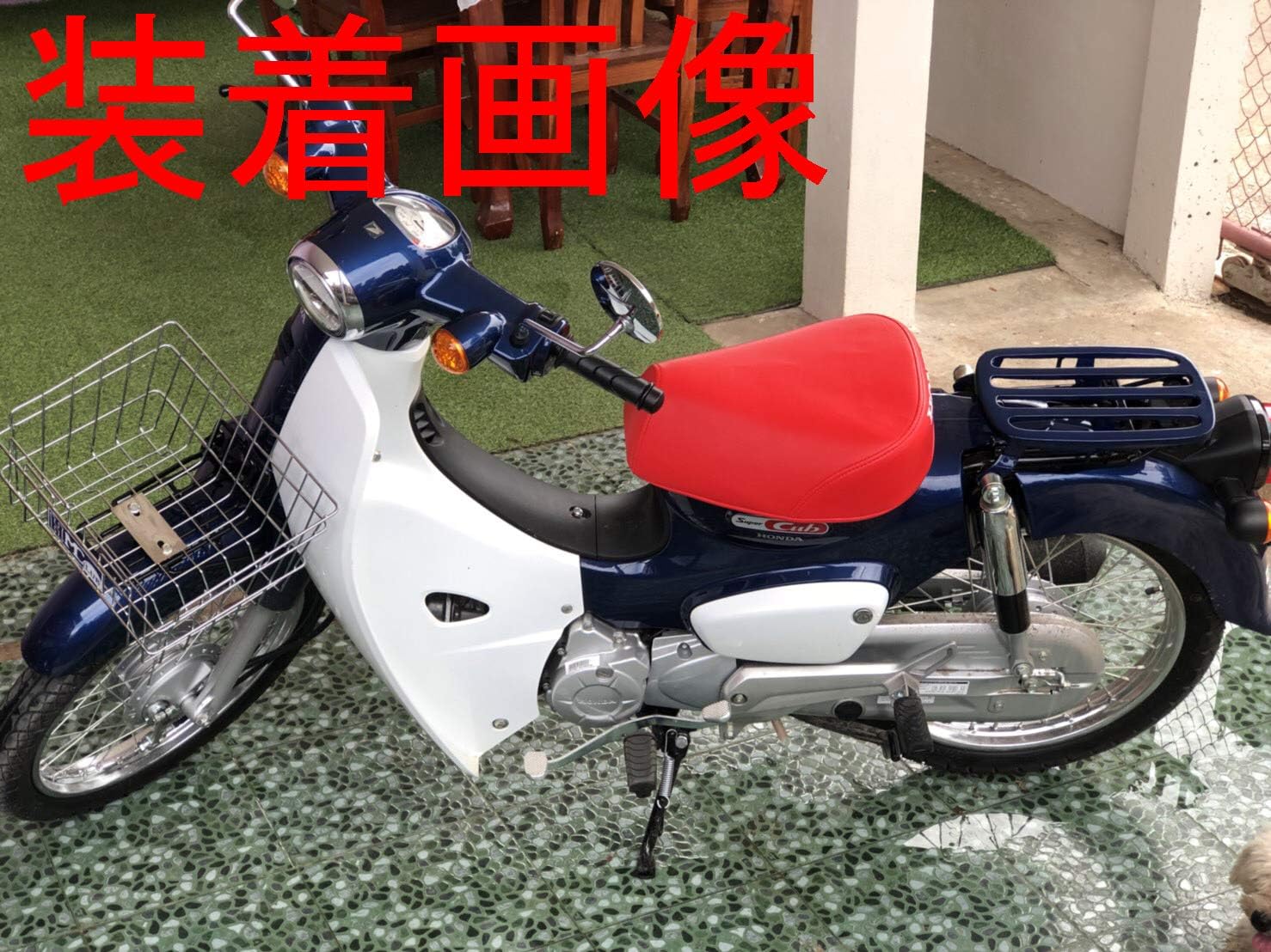 Amazon ホンダ スーパーカブ 用社外部品 18 新型 C110 シングルシート 専用 朱赤色 シートカバー Ja44 Ja42 09 07 シングルシート専用 シートパーツ 車 バイク