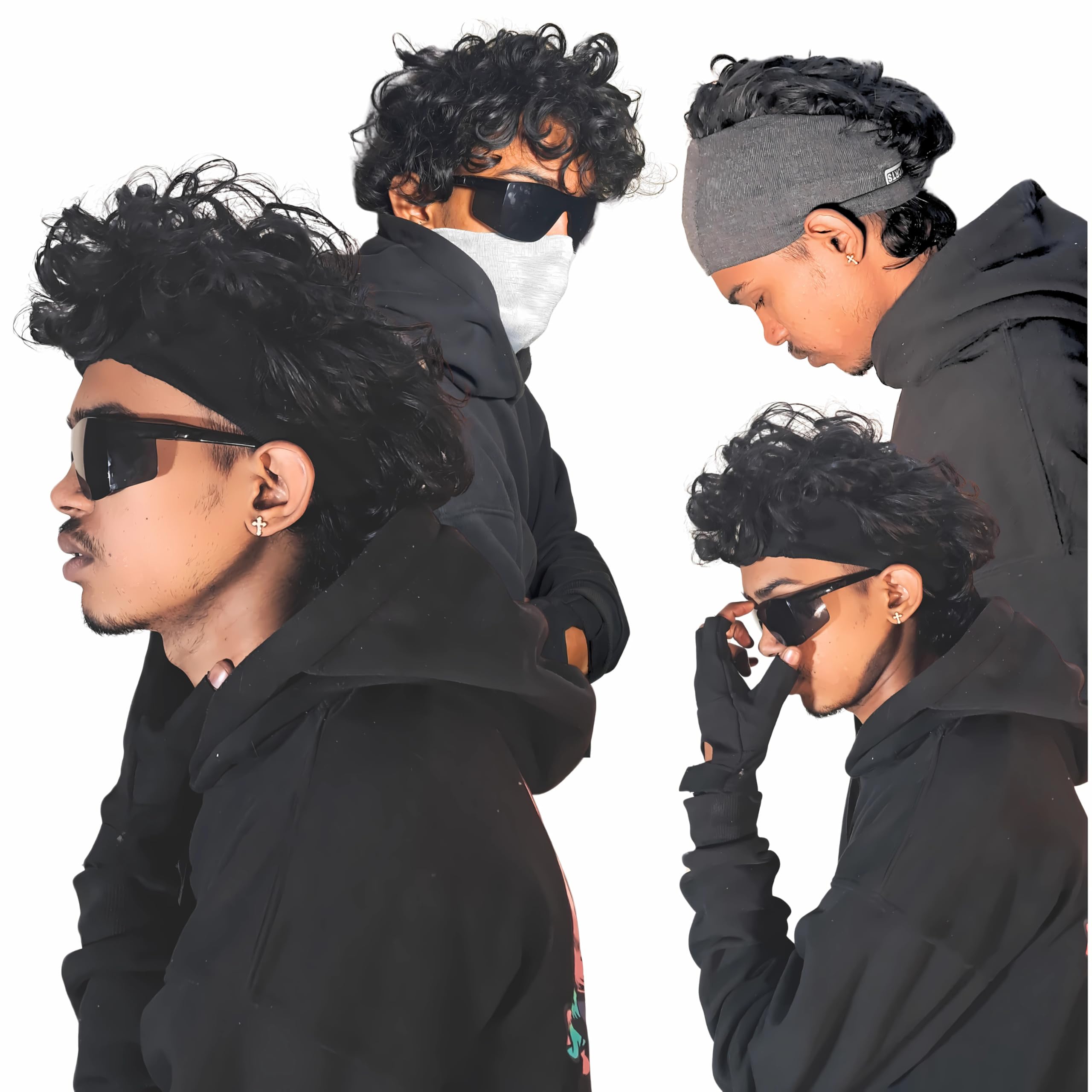 DRIPTOWN Unisex Classic Headband for Sports and Casual Wear, Cotton, Dark Grey, for Summer & Winter, Gym/Running/Fashion-image-24