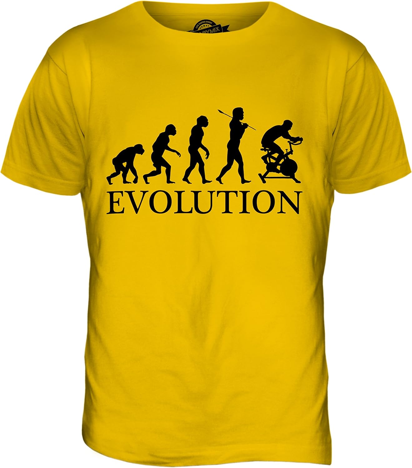 Candymix Ciclismo Evoluzione Umana T-Shirt da Uomo