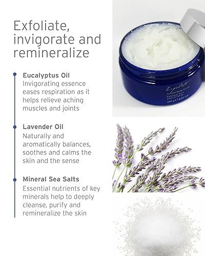 Miniatura 3 de Kerstin Florian Exfoliante corporal turco para aromaterapia, sales marinas exfoliantes con eucalipto, 11.6 onzas