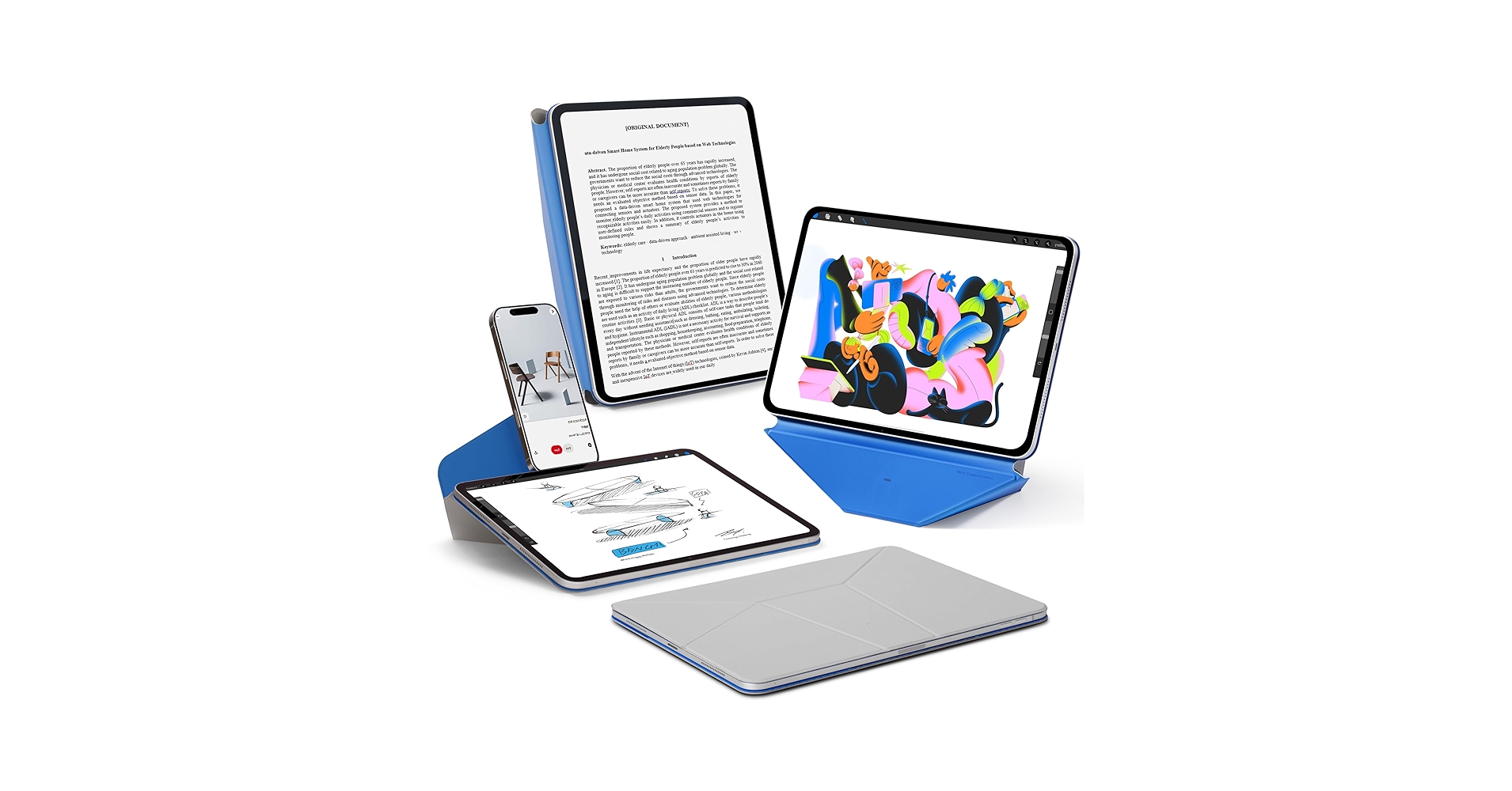 Amazon.com: MOFT Dynamic Folio Case for iPad mini 7 A17 Pro