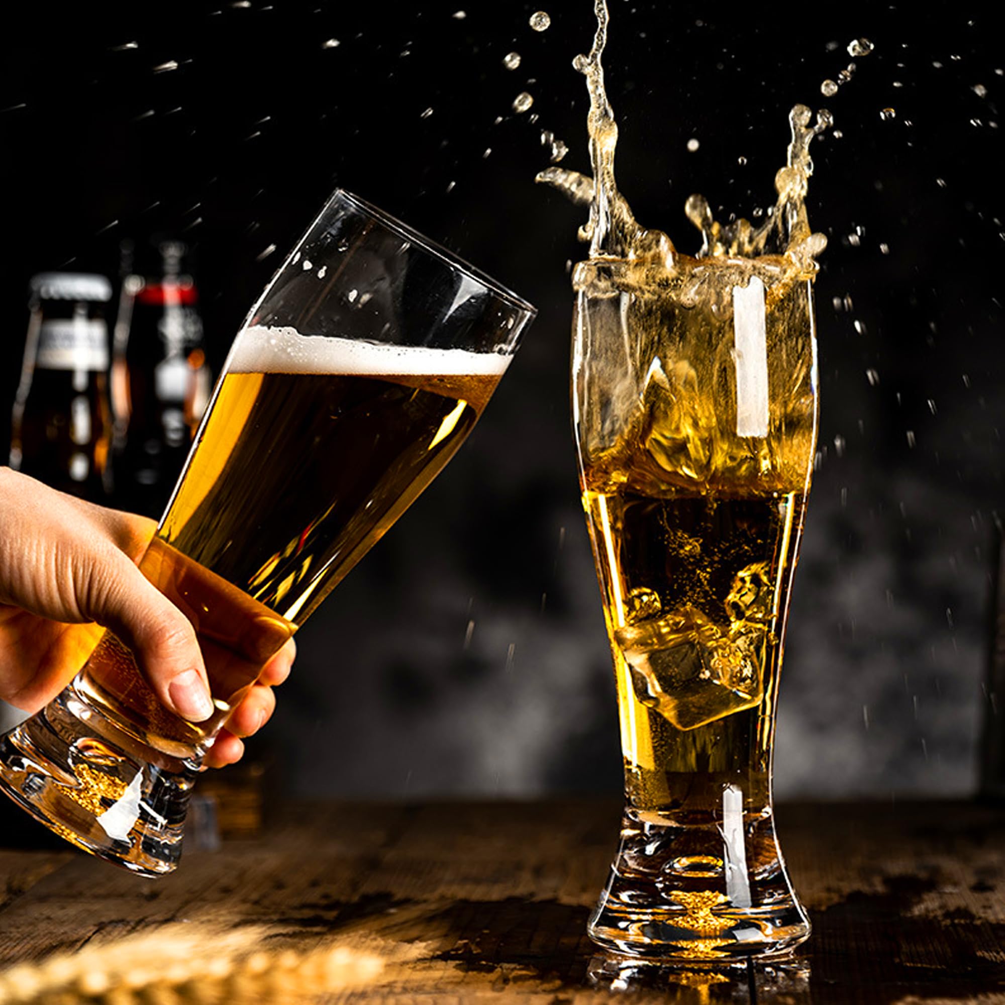 Amazon.com | XIJIXI Pilsner Beer Glasses Ultra-Thin Craft Lead