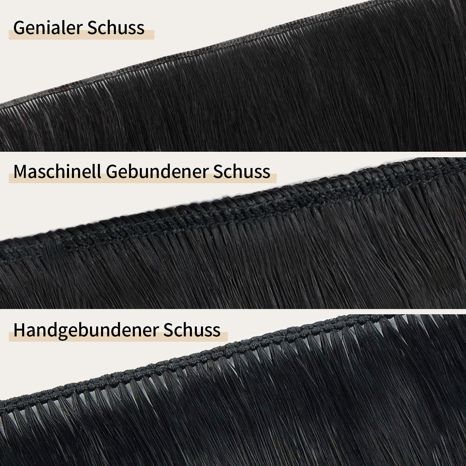 ABH AMAZINGBEAUTY HAIR Echthaar Tressen Balayage 40cm Braun Blond 50g | Remy Echthaar Genius Weft, Tressen Einnähen, Balayage Braun Blond Highlighted, Haarverlängerung Sew in Extensions