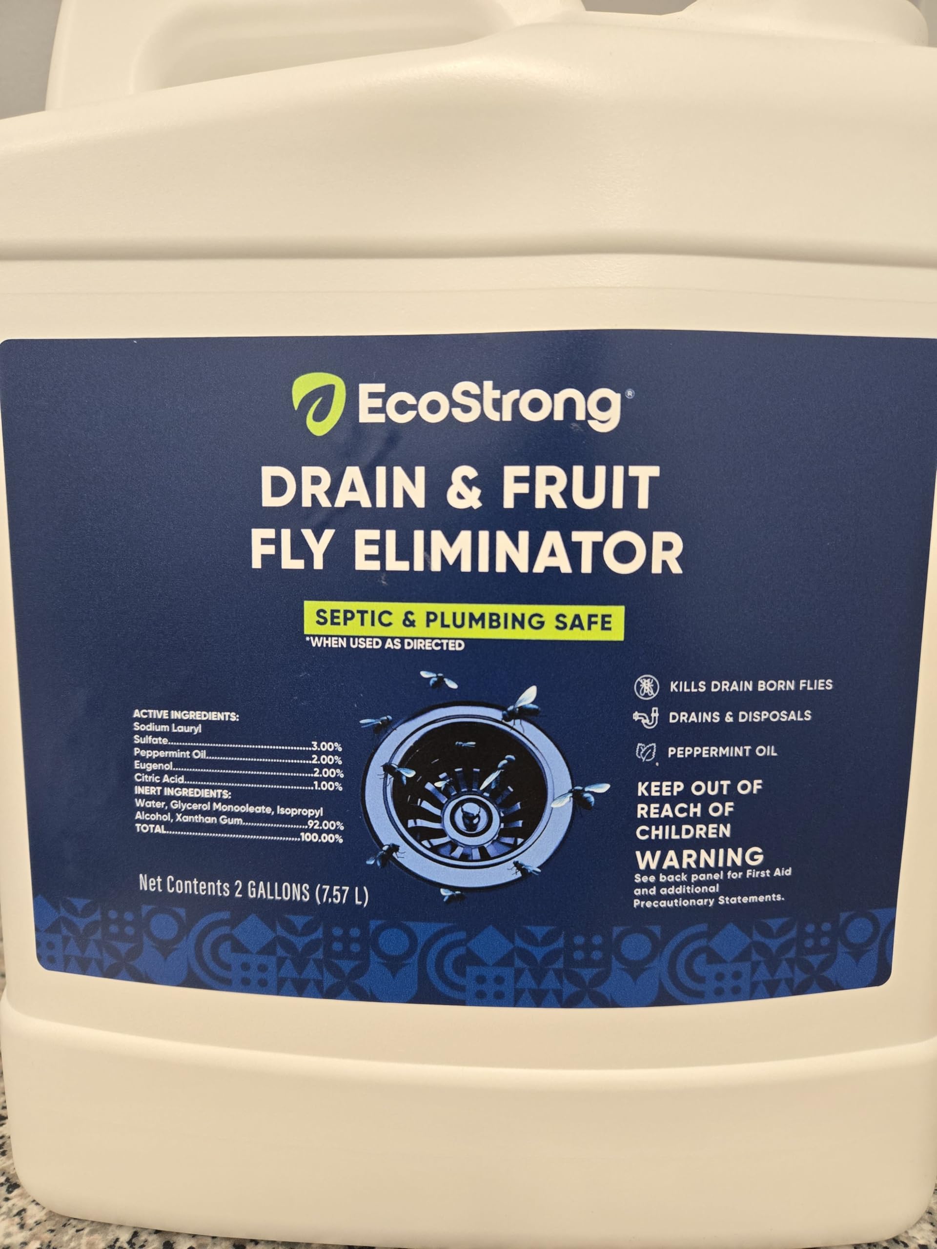 Tratamiento de drenaje de moscas de la fruta, eliminador de moscas de drenaje, totalmente natural, elimina mosquitos, moscas de alcantarillado y más, funciona en todos los desagües, 256 onzas líquidas