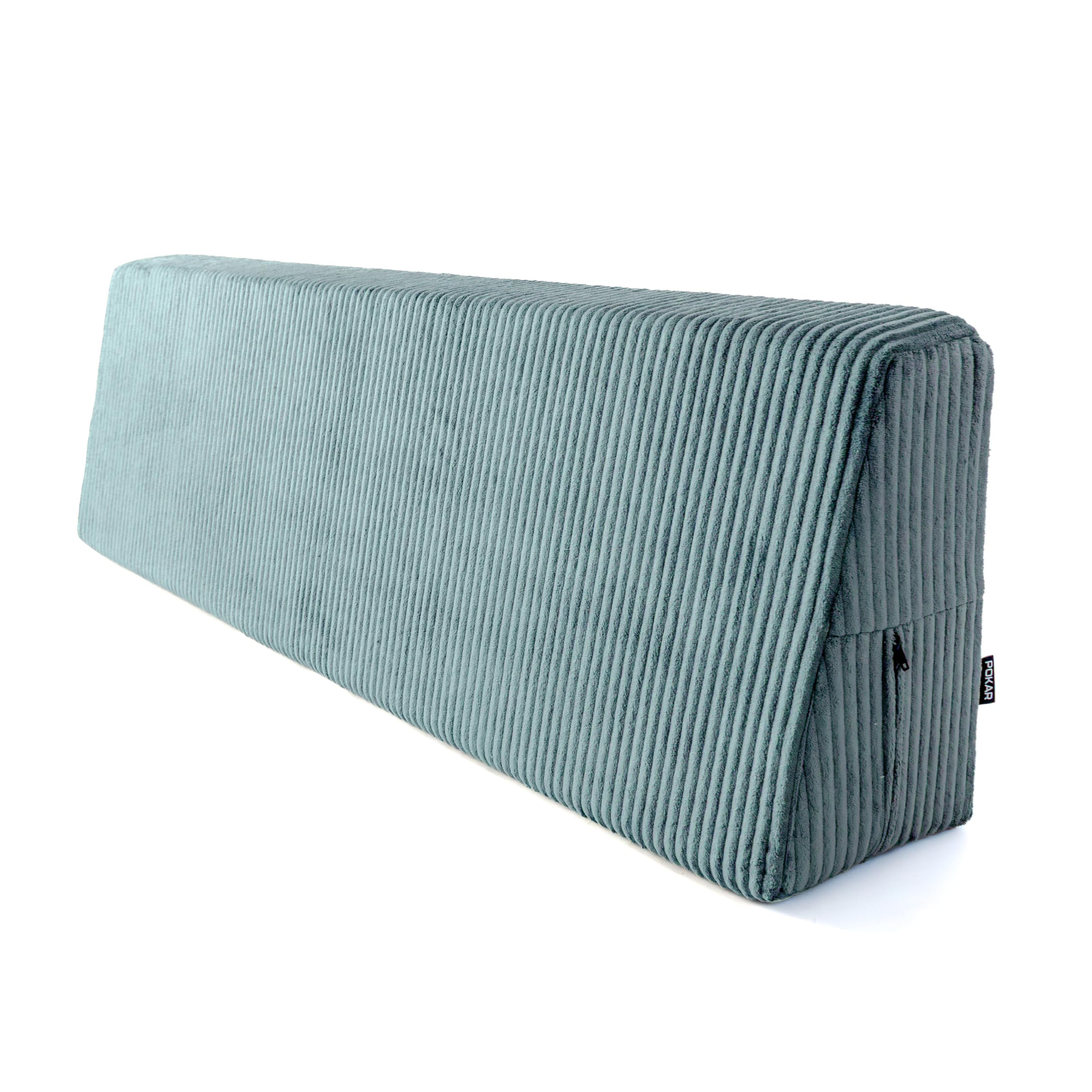 POKAR Pallet Back Cushion 120x40 cm | Garden Sofa Backrest Cushion in Corduroy with Removable Cover | Outdoor Cushion for Pallet and Patio Furniture | Oeko Tex 100 Certified | Made in EU | Blue