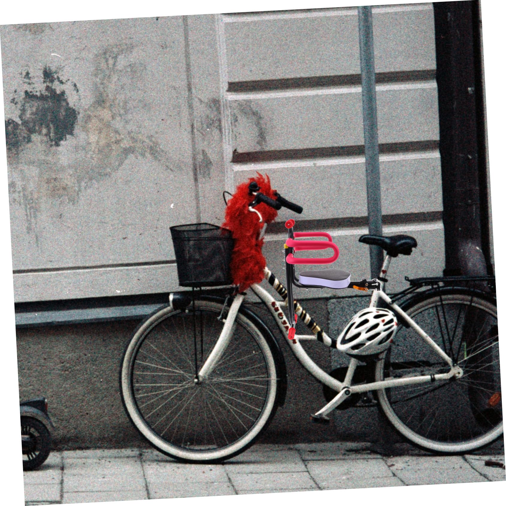 ORFOFE Sillín para Bicicleta Eléctrica para Niños Respaldo Ajustable y Protección de Seguridad, Fabricado en Acero al Carbono y Esponja, Accesorio Adecuado para Bicicletas