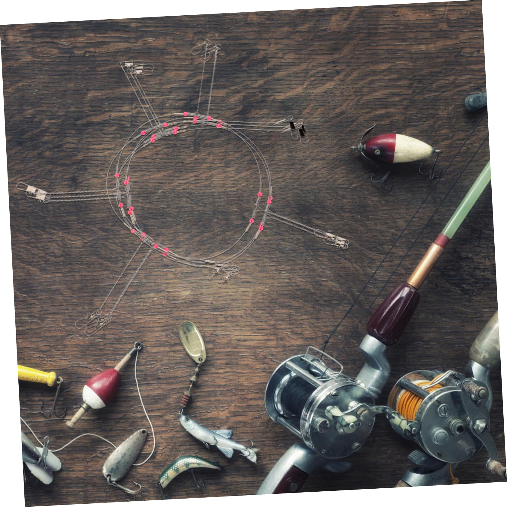 GALPADA 2 Sets Fishing Tackle Set Versatile Tackle Rigs Sea Fishing Hook Rigs Wire Leaders