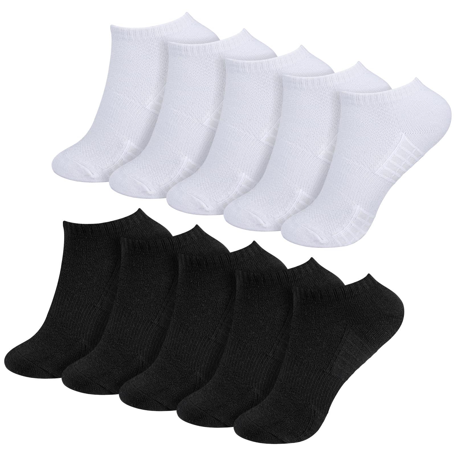 Sponsored Ad – 10 Pairs Womens Cushioned Trainer Socks, Ladies Athletic Sports Socks Black White Size 4-8 Cotton Low Cut Ankle Socks Breathable Moisture Wicking Non-Slip Running Socks