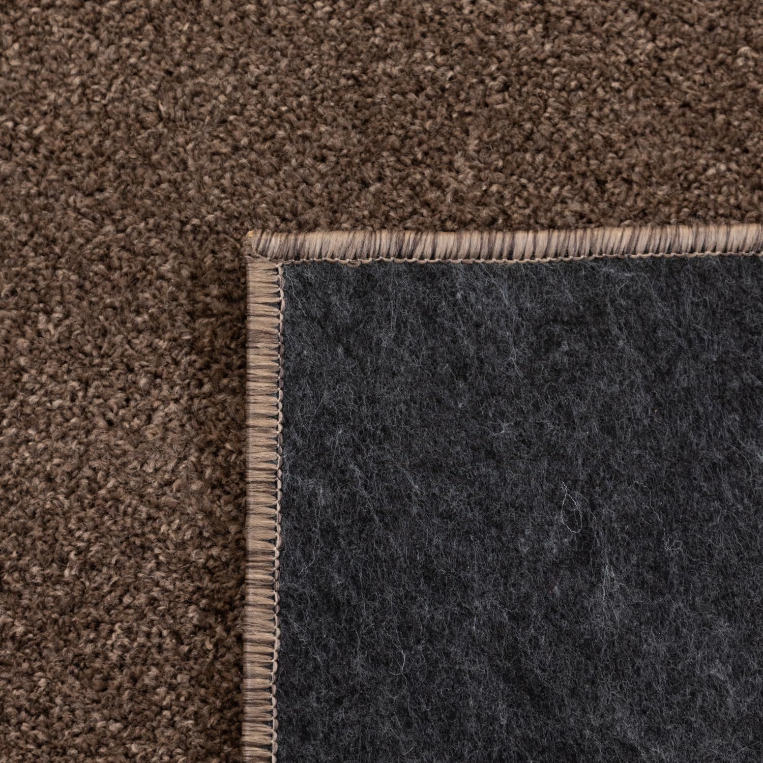 SIMPEX Tappeto 120x170 cm Marrone, superficie a pelo corto omogenea, stile moderno, formato rettangolare con supporto sicuro per soggiorno e camera