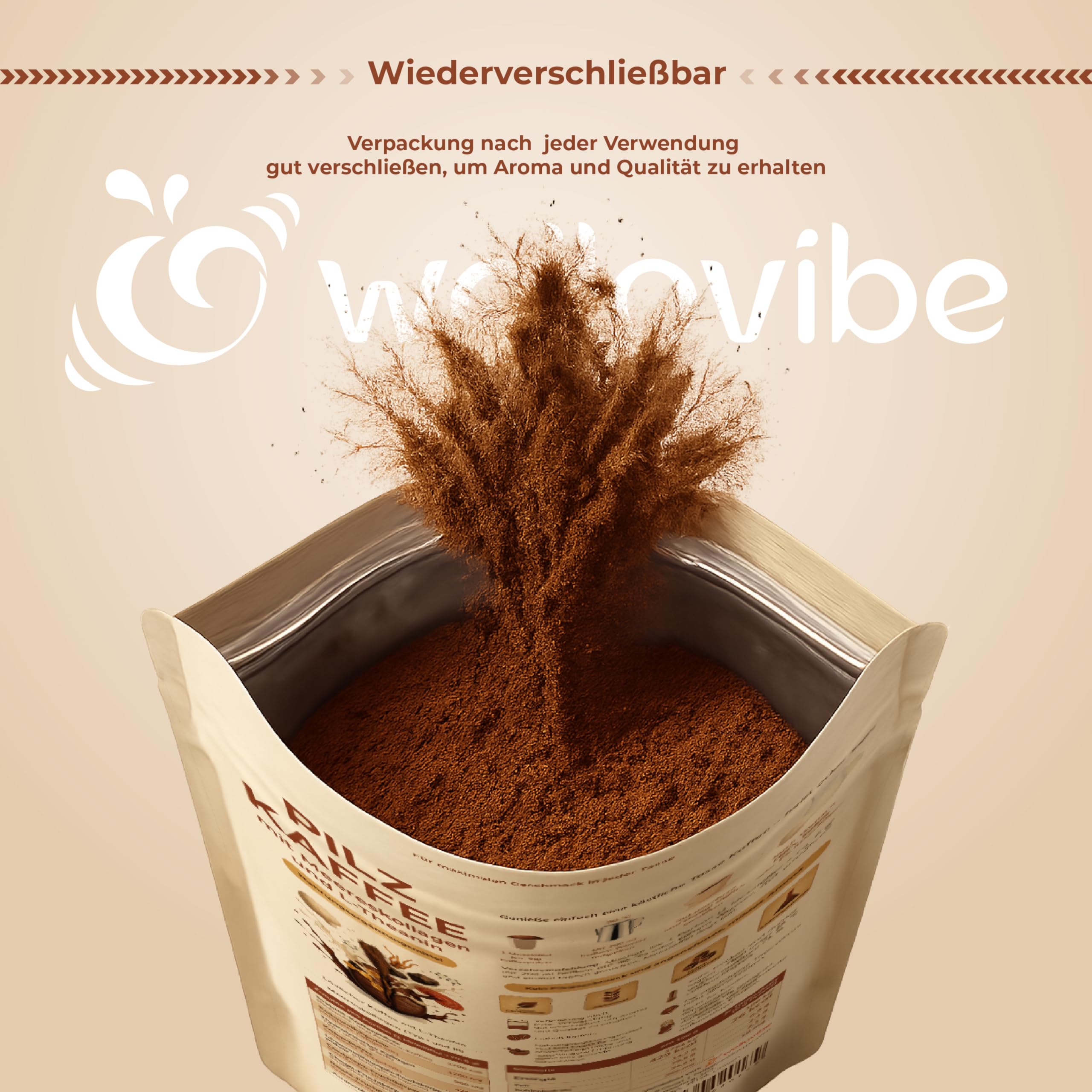 Mushroom Coffee mit Kollagen & L-Theanin - Adaptogener Pilzkaffee mit Löwenmähne, Cordyceps, Chaga & Reishi Pilzpulver für Fokus, Energie & Konzentration, 180 g
