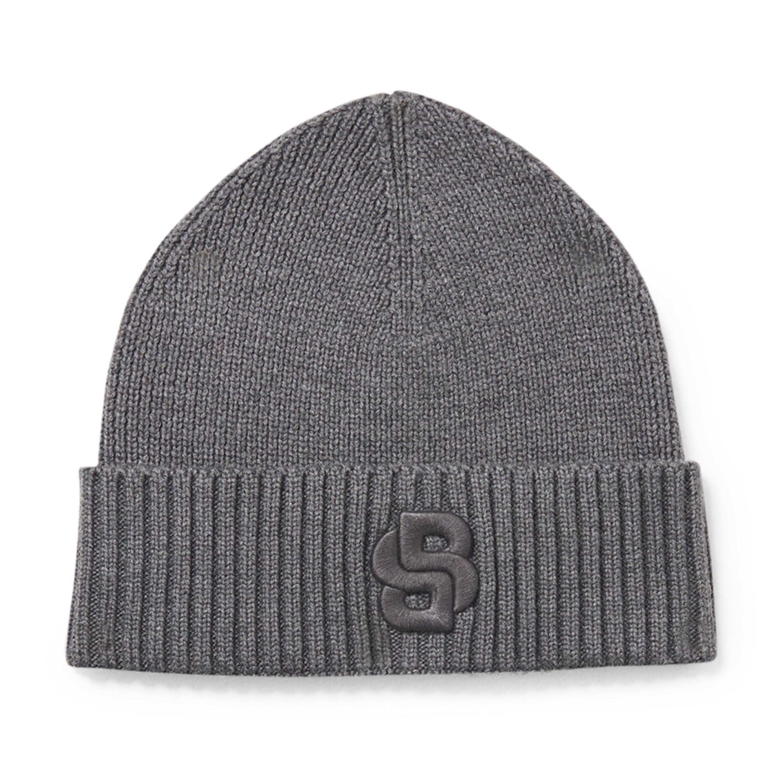

                                                    BOSS Double B Logo Knit Hat, Moonrock Grey, One Si