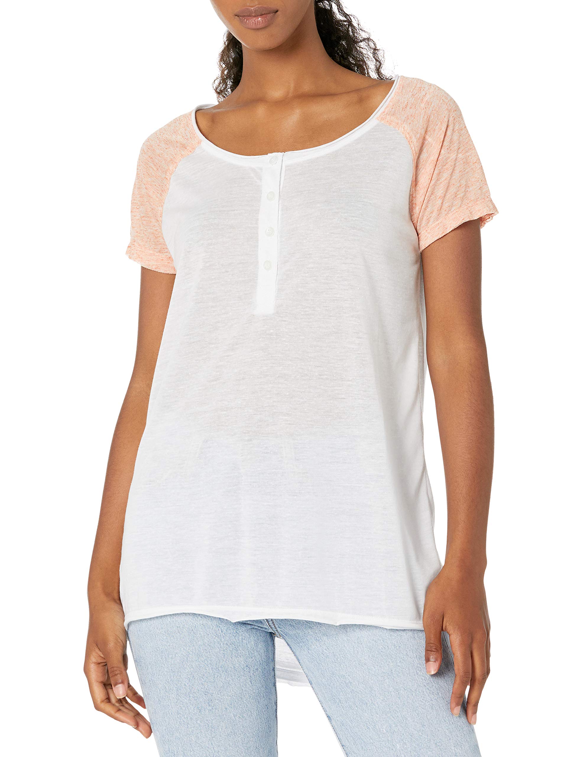 Unionbay Juniors Malibu Jersey Jasmine Henley, J White, Small