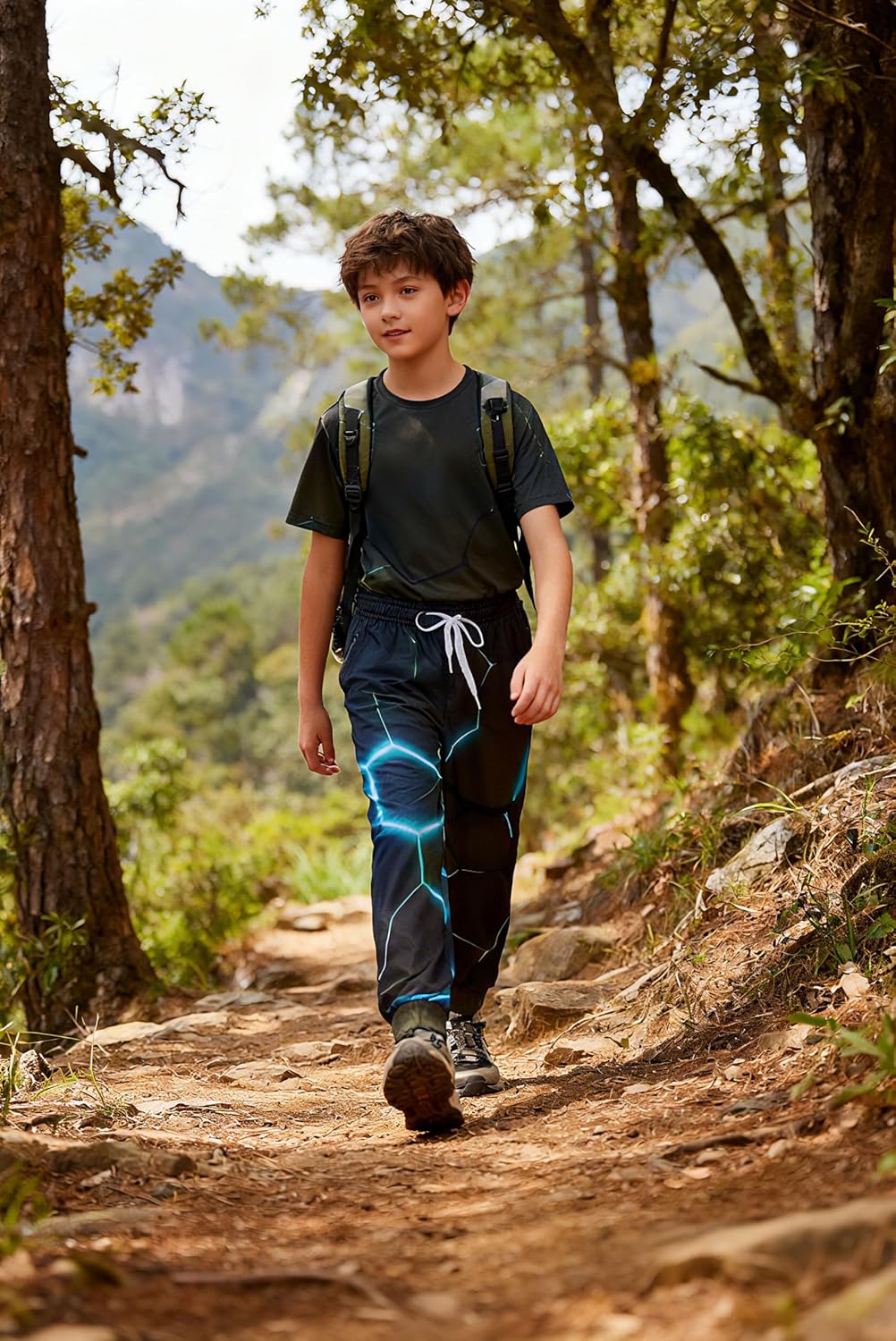 UNICOMIDEA 6-16T Boys Pants Girls Funny Joggers Sports Sweatpants with Drawstring - Image 3