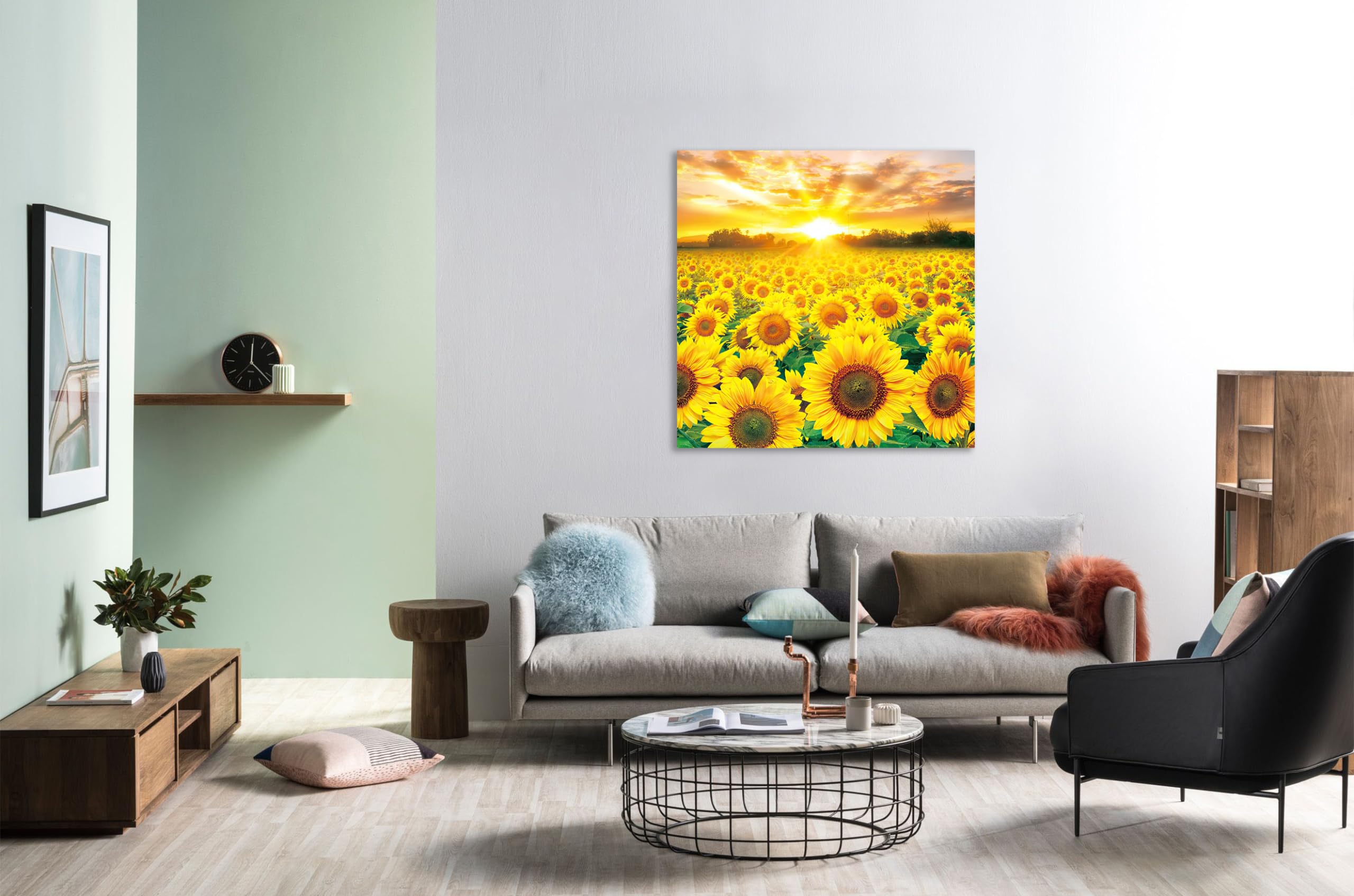 Amazon.co.jp: ひまわり 絵画 向日葵 アートパネル 花の絵 インテリア