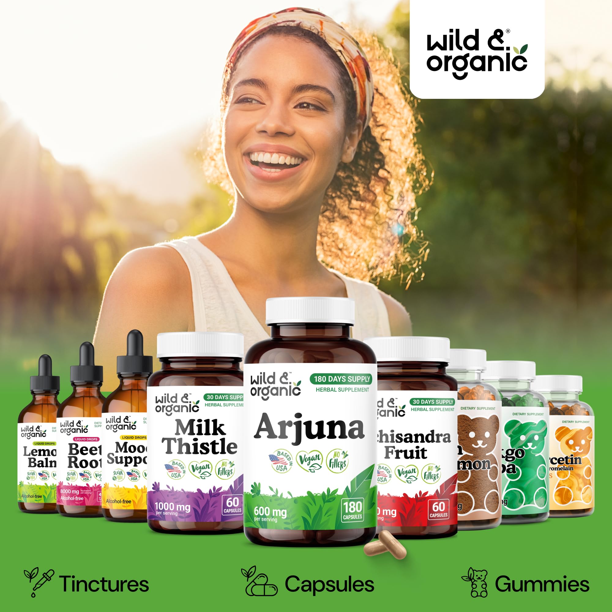 Wild & Organic Arjuna Bark Capsules - Antioxidant Support - 180 Count — Amazon image 6