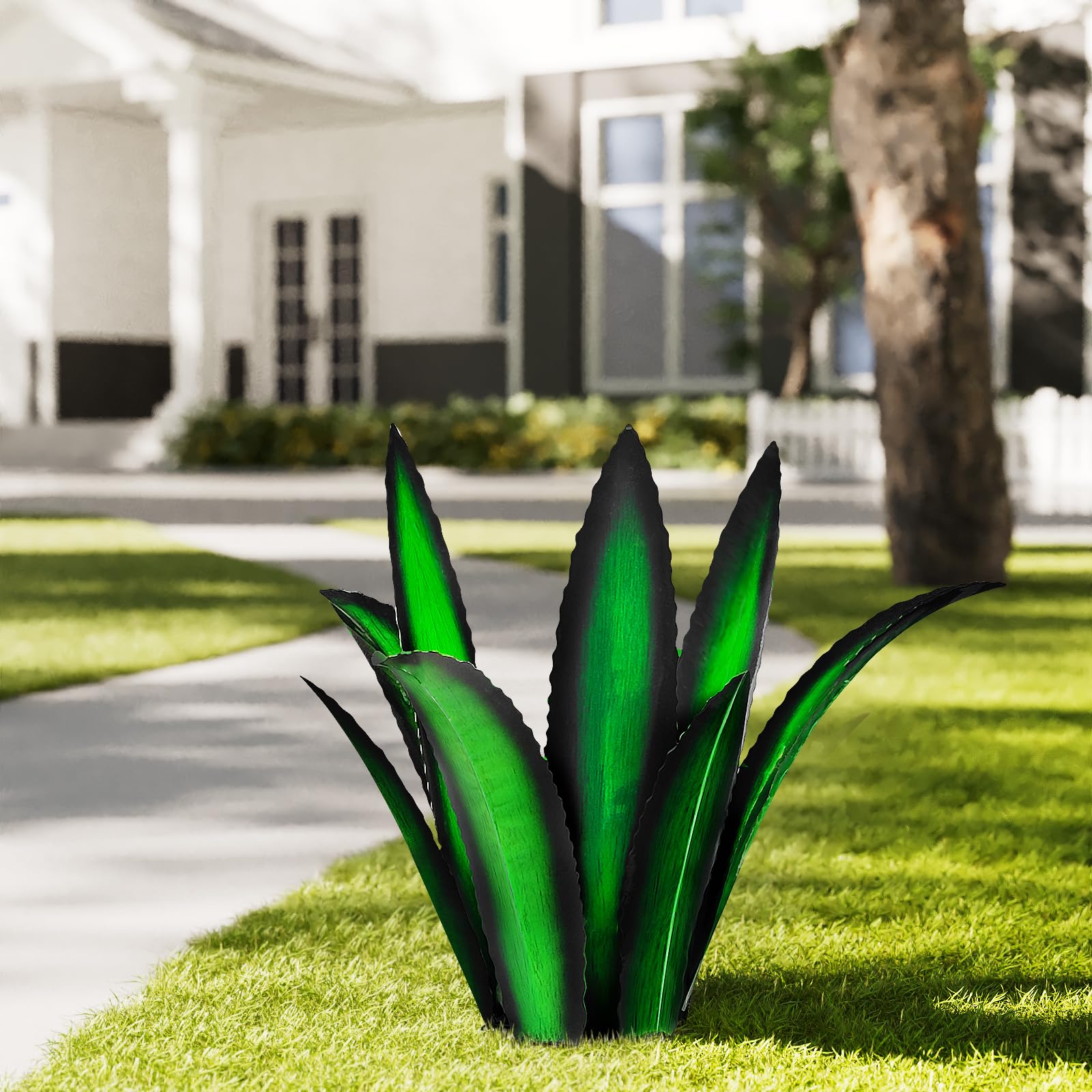 Amazon.com : FLYVOLE Metal Yard Art, Agave Plant Yard Decorations