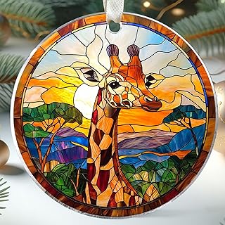 Giraffe Christmas Ornament - Giraffe Ornaments, Animals Ornaments for Christmas Tree - Cute Giraffes Gifts for Women, Gifts for Giraffes Lovers - Acrylic Ornament 2025