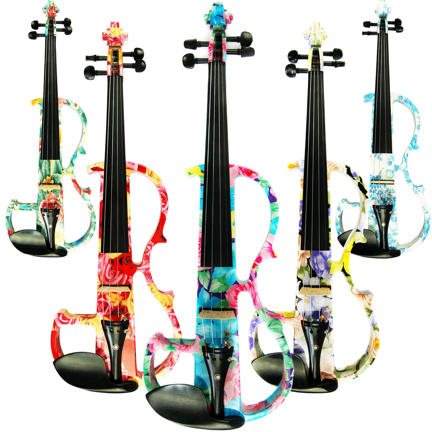 Aliyes - Violino elettrico professionale a mano da donna, silenzioso, 4/4, in legno massello, professionale, per principianti, per violino da viaggio, per spalla, 1002
