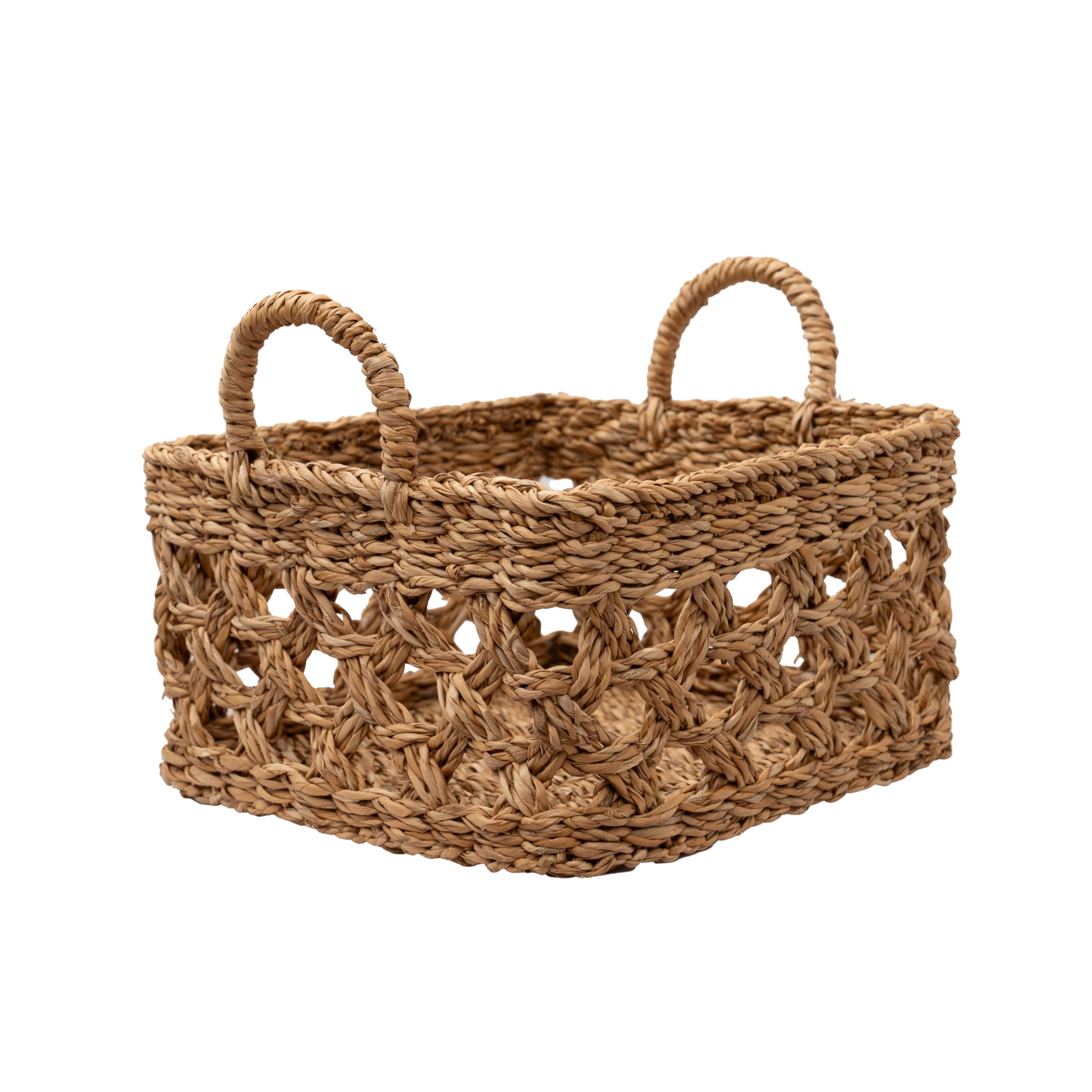 Arthur Cameron – Jamuna Open Woven Seagrass Basket Tray – Handwoven Square Storage Organiser for Kitchen, Bedroom, Bathroom, or Decorative Home Décor (Small)