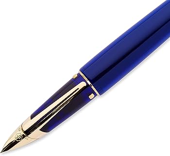 Ovaltone FOUNTAIN (2025～ ver.) Waterman Caneta-tinteiro Edson Sapphire Blue Gold Trim (GT) Ponta