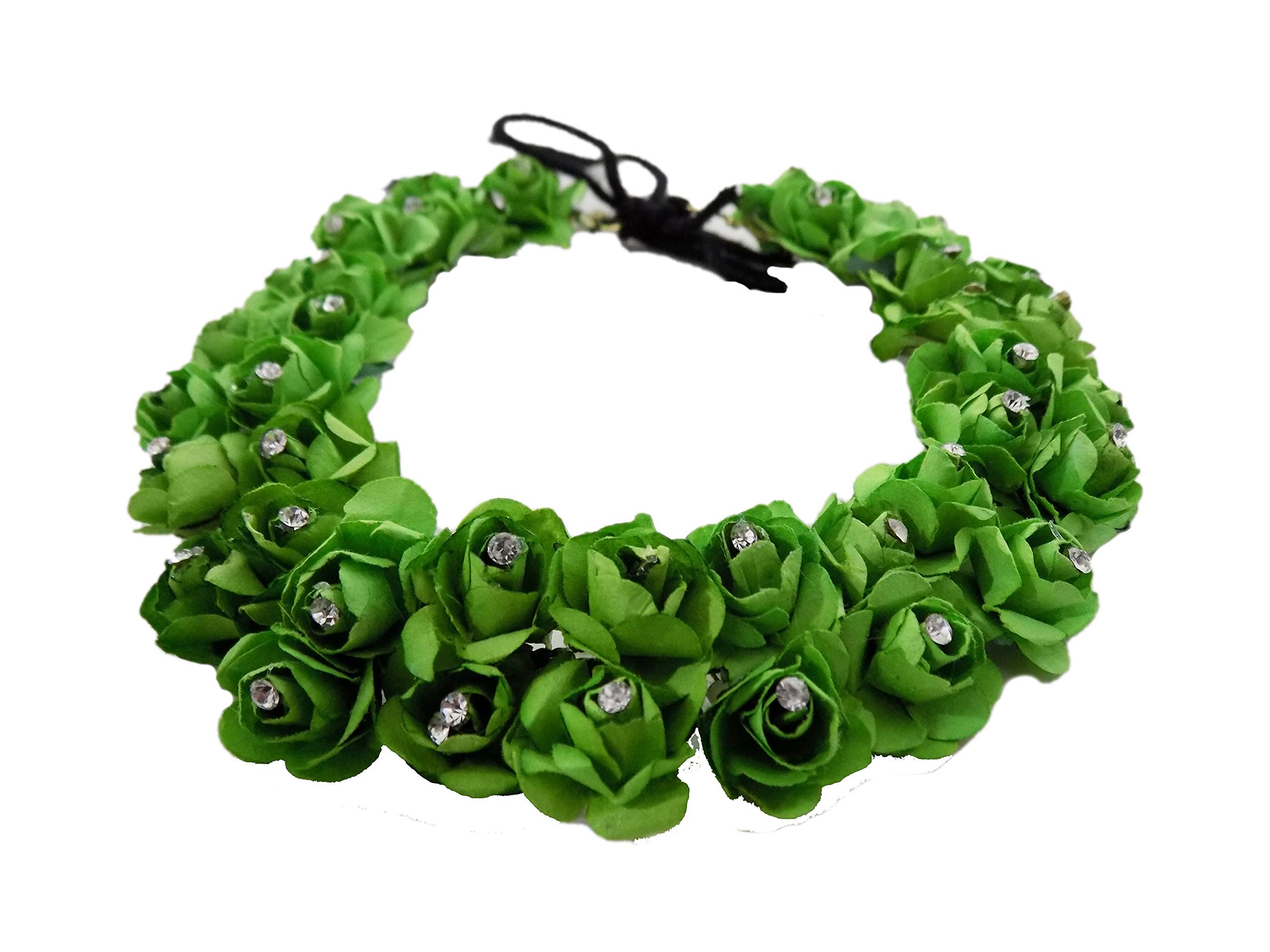 Confidence Gajra Flowers For Hair For Women Hair Accessories (Green)-picture-21