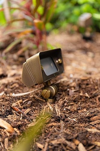 Miniatura 7 de VOLT Paquete de 10 luces de inundación de latón fundido de 12 V (bronce)