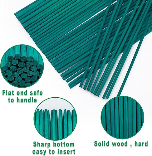 Miniatura 9 de Estacas para plantas, 50 varillas de bambú para jardín, estacas de soporte para plantas de interior y exterior, letrero de madera, maceta de jardín