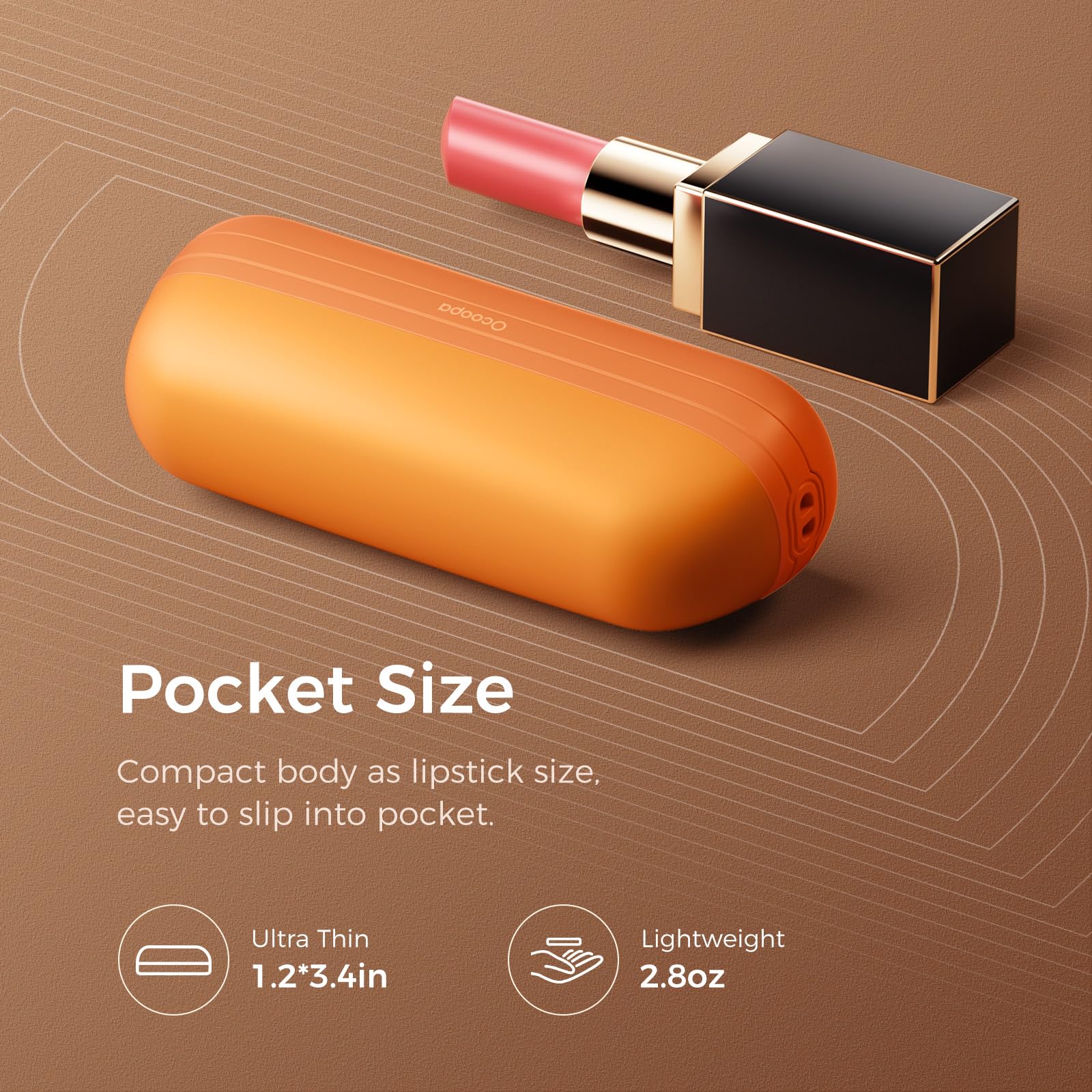 OCOOPA Scaldamani Ricaricabili 2 in 1, Scaldamani Elettrico Magnetico 5200mAh, Scaldamani Tascabili, 3 Livelli di Riscaldamento Fino a 52 ℃, Regali da Campeggio per la Pesca per Uomo, UT2s Mini